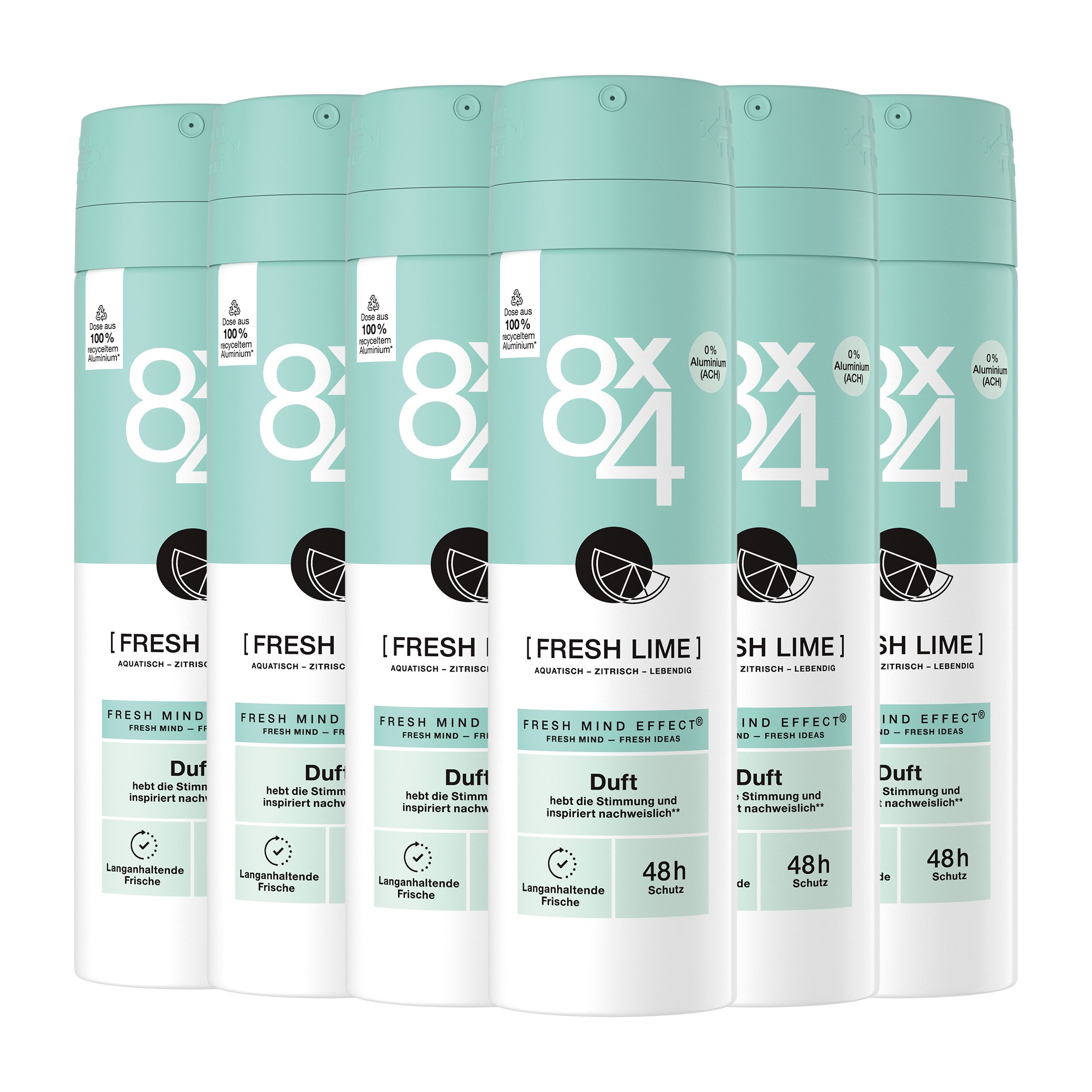 8x4 Deo Spray Fresh Lime erfrischend-spritzigen Zitrusnote 48h Schutz