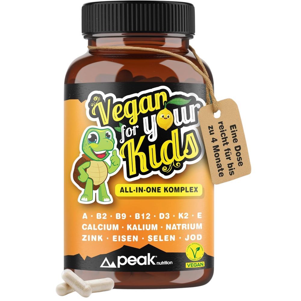 peak nutrition Vegan for your Kids - Multivitamin All-in-One für Kinder 180 St Kapseln