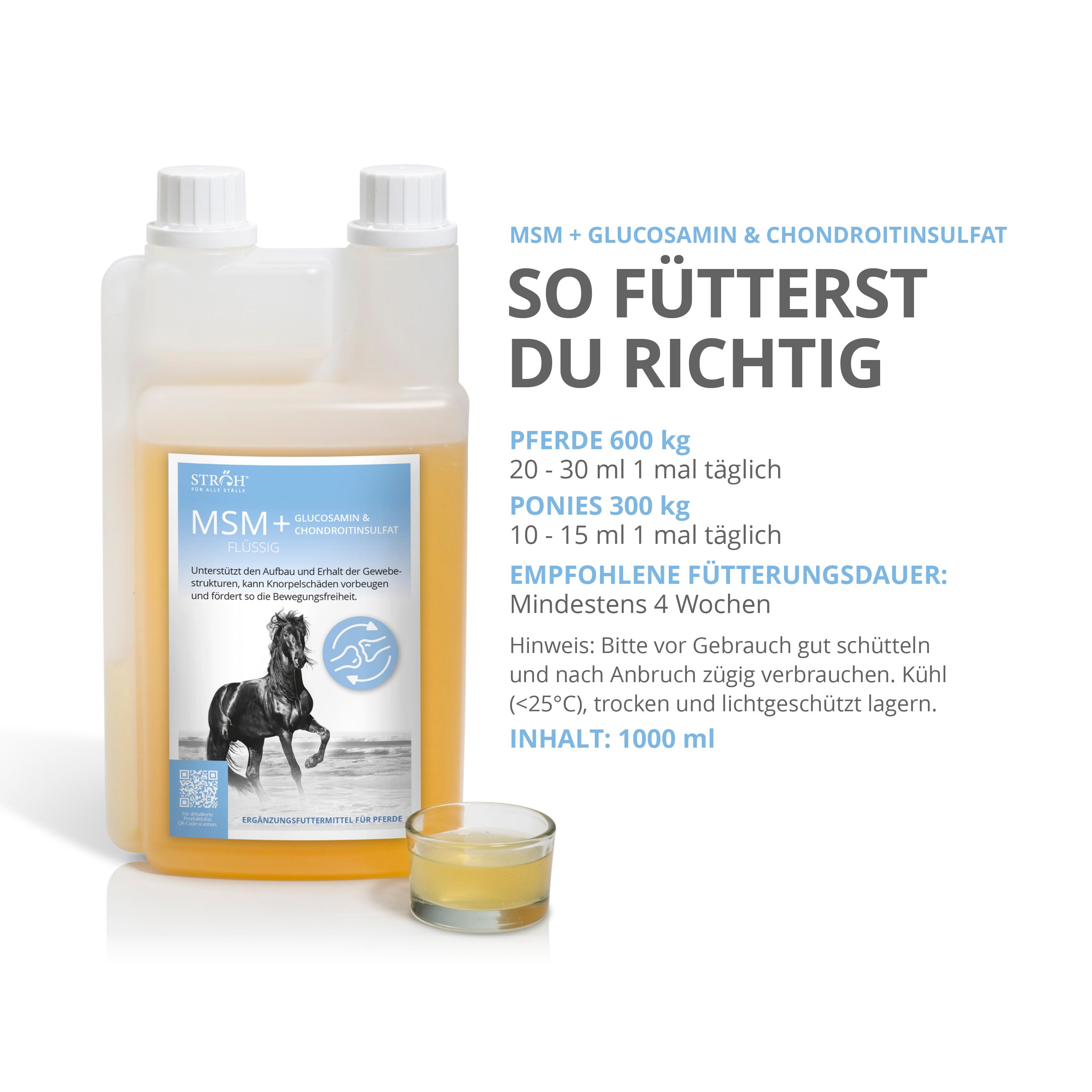 STRÖH MSM+ Glucosamin, Chondroitinsulfat flüssig