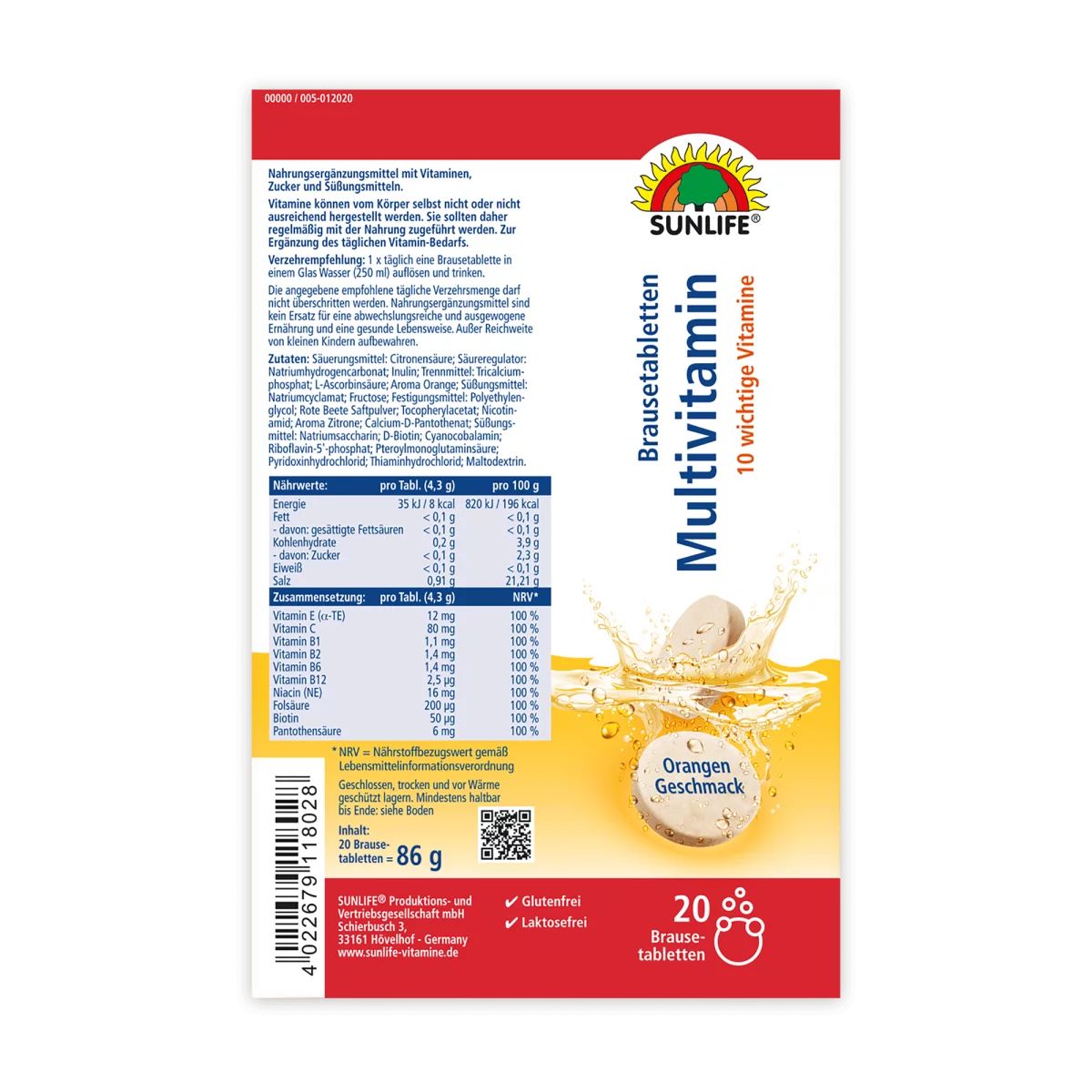 Sunlife Multivitamin Brausetabletten