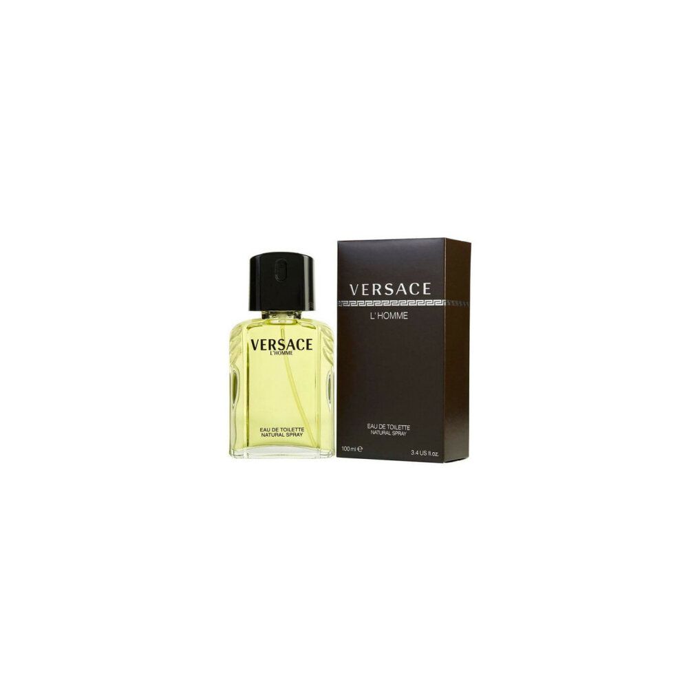Versace L'Homme Eau de Toilette Spray und Verpackung.