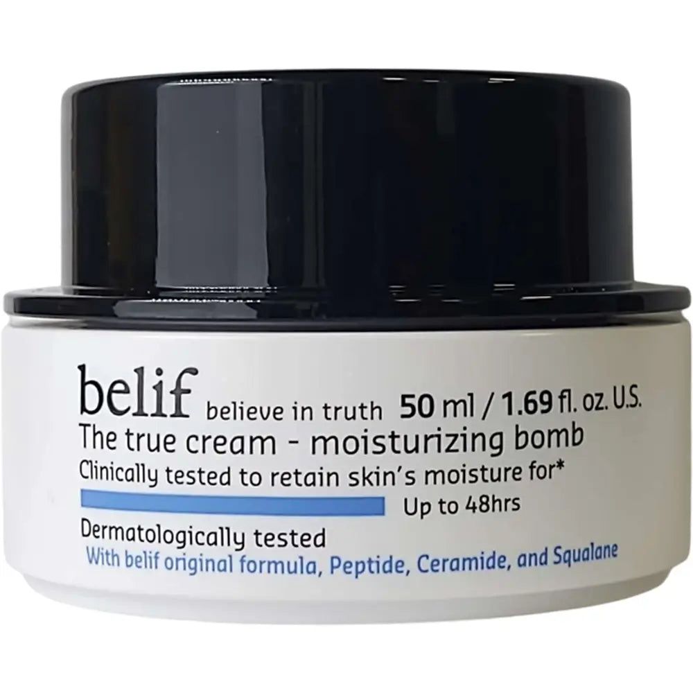 Belif The True Cream Moisturizing Bomb – reichhaltige Feuchtigkeitscreme für trockene Haut 50 ml Tagescreme