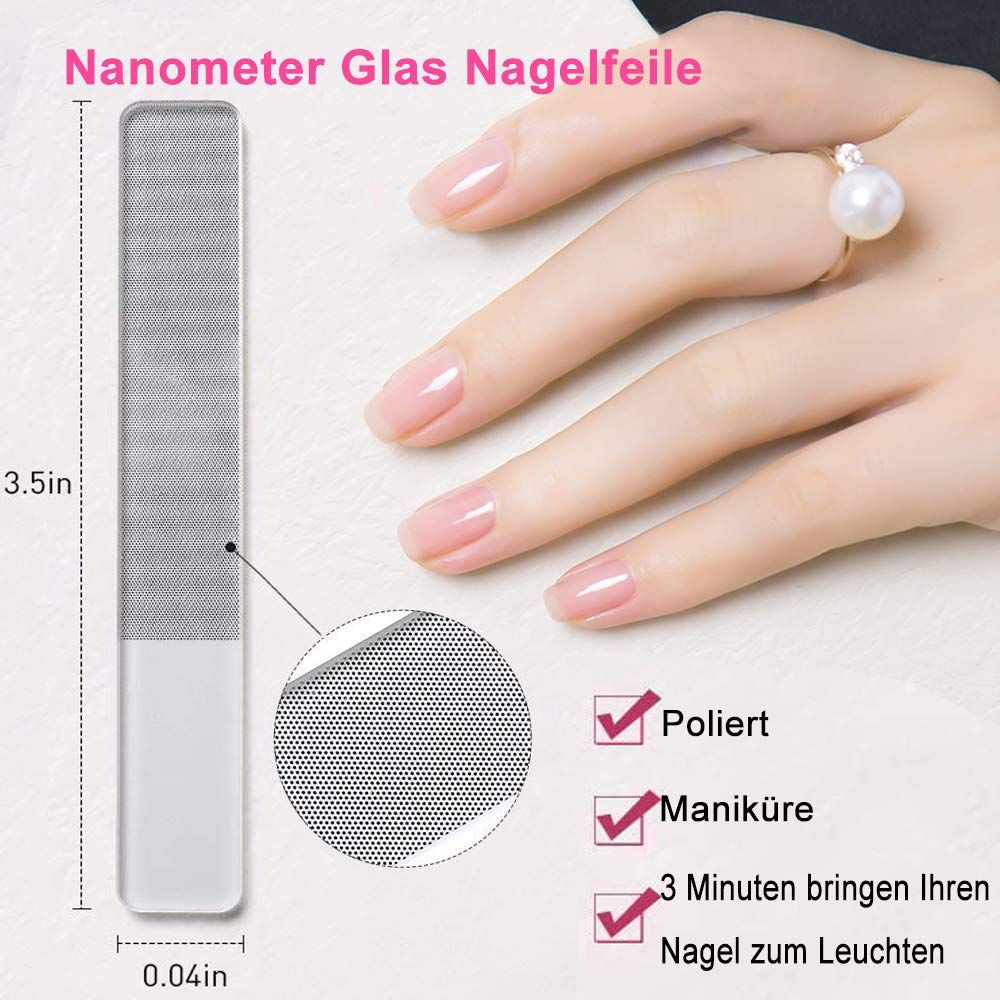 COOL-i Nano Glasnagelfeile  für Naturnägel, Baby Nägel & Pediküre, langlebig & sanft