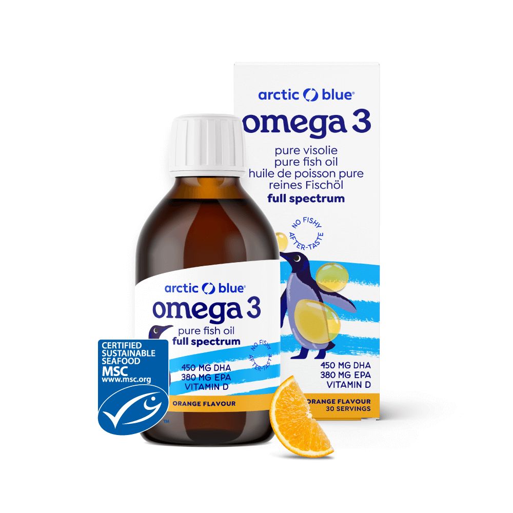 Arctic Blue Omega 3 DHA- und EPA-Fischöl für Kinder mit Vitamin D3