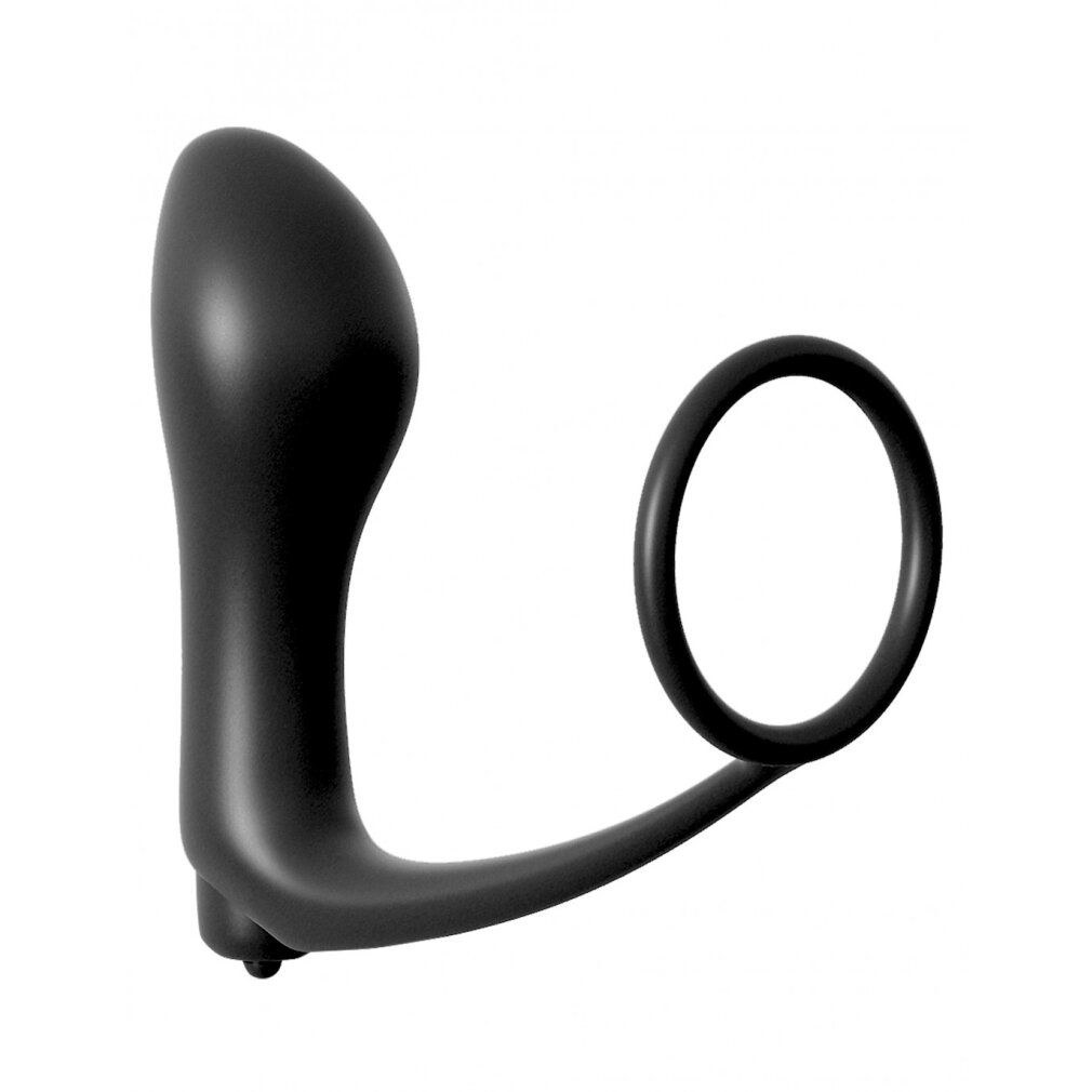 Penisring „Vibrating Plug“ mit batteriebetriebenem Vibro-Analplug| Vibration| analfantasy collection