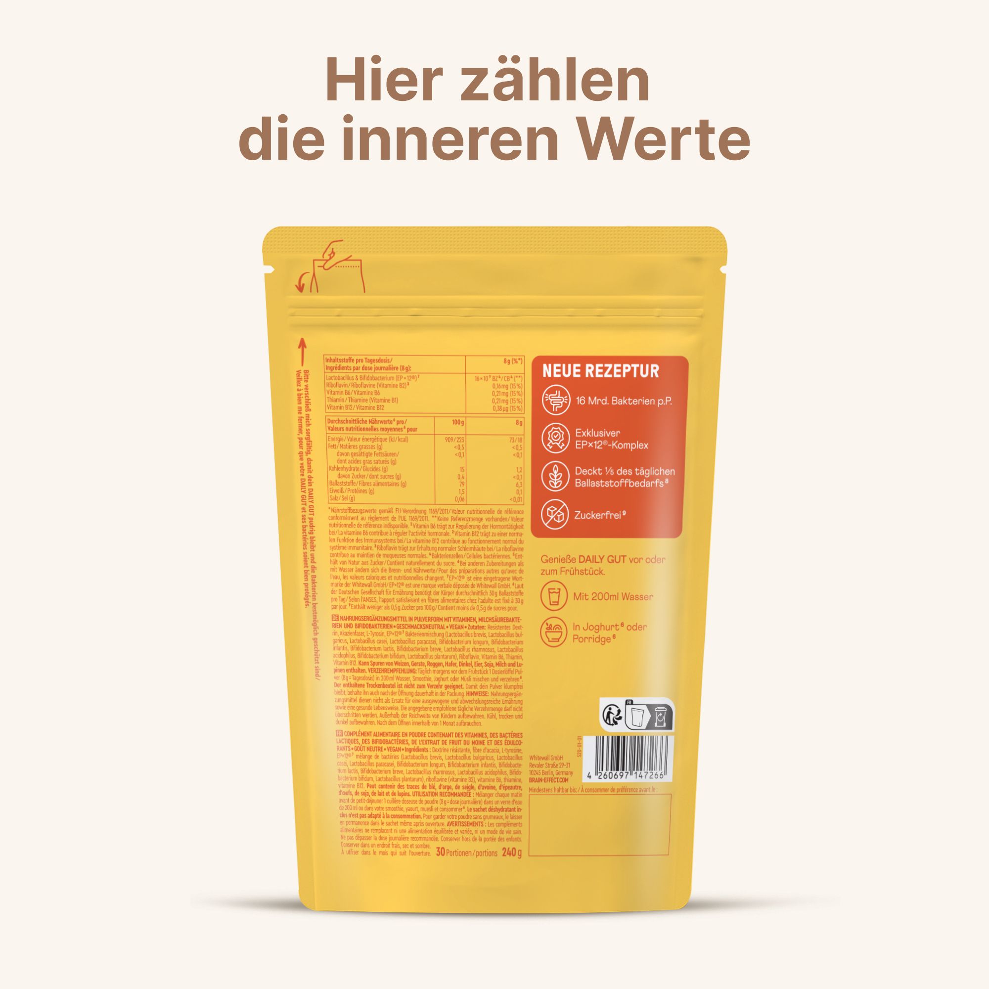 BRAINEFFECT Daily Gut Pulver Neutral