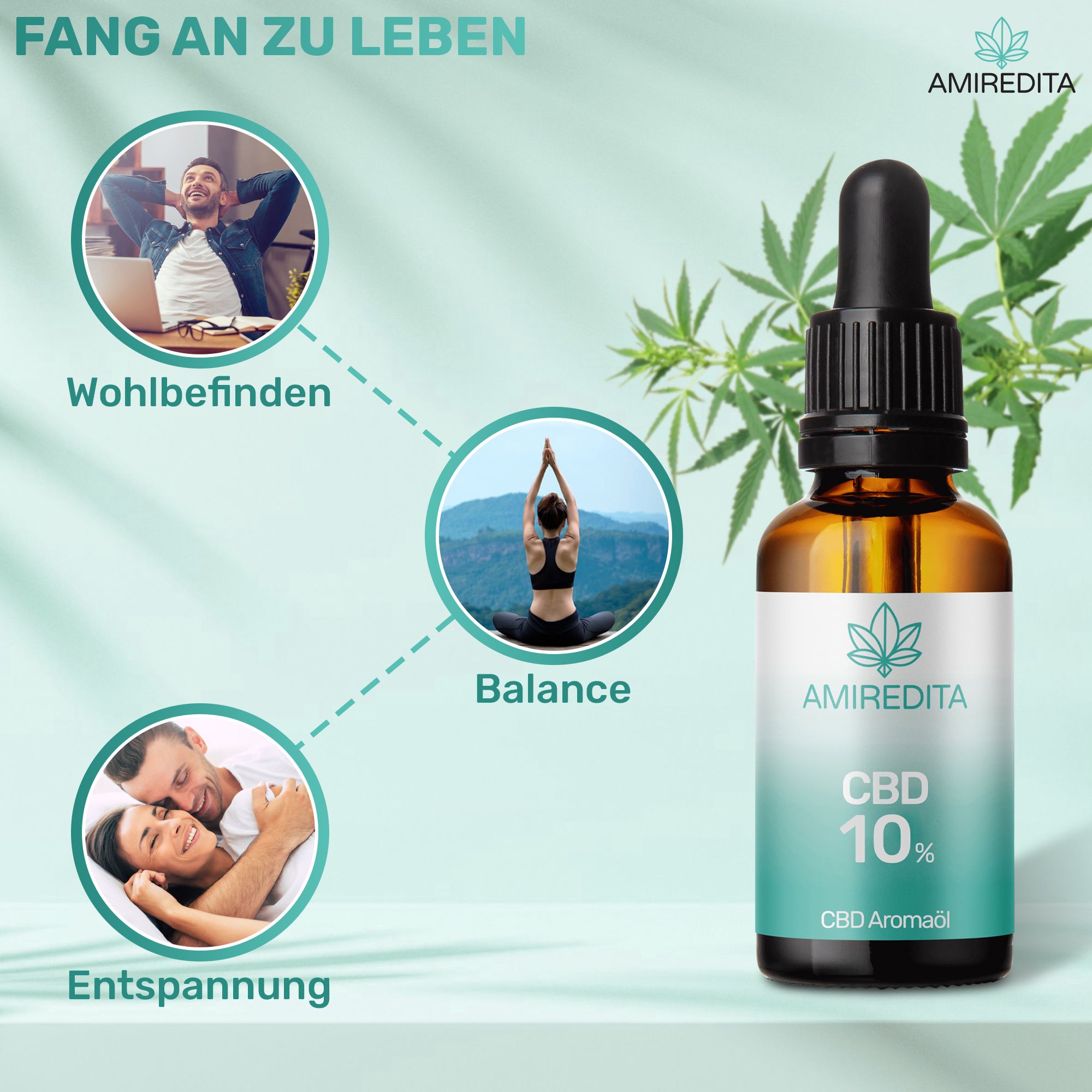 Amiredita CBD Öl 10% Breitspektrum