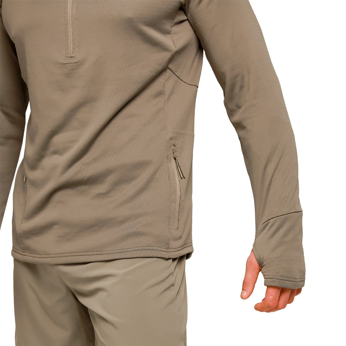 GymBeam Sweatshirt Herren regular mit halbem Reißverschluss in Vetiver