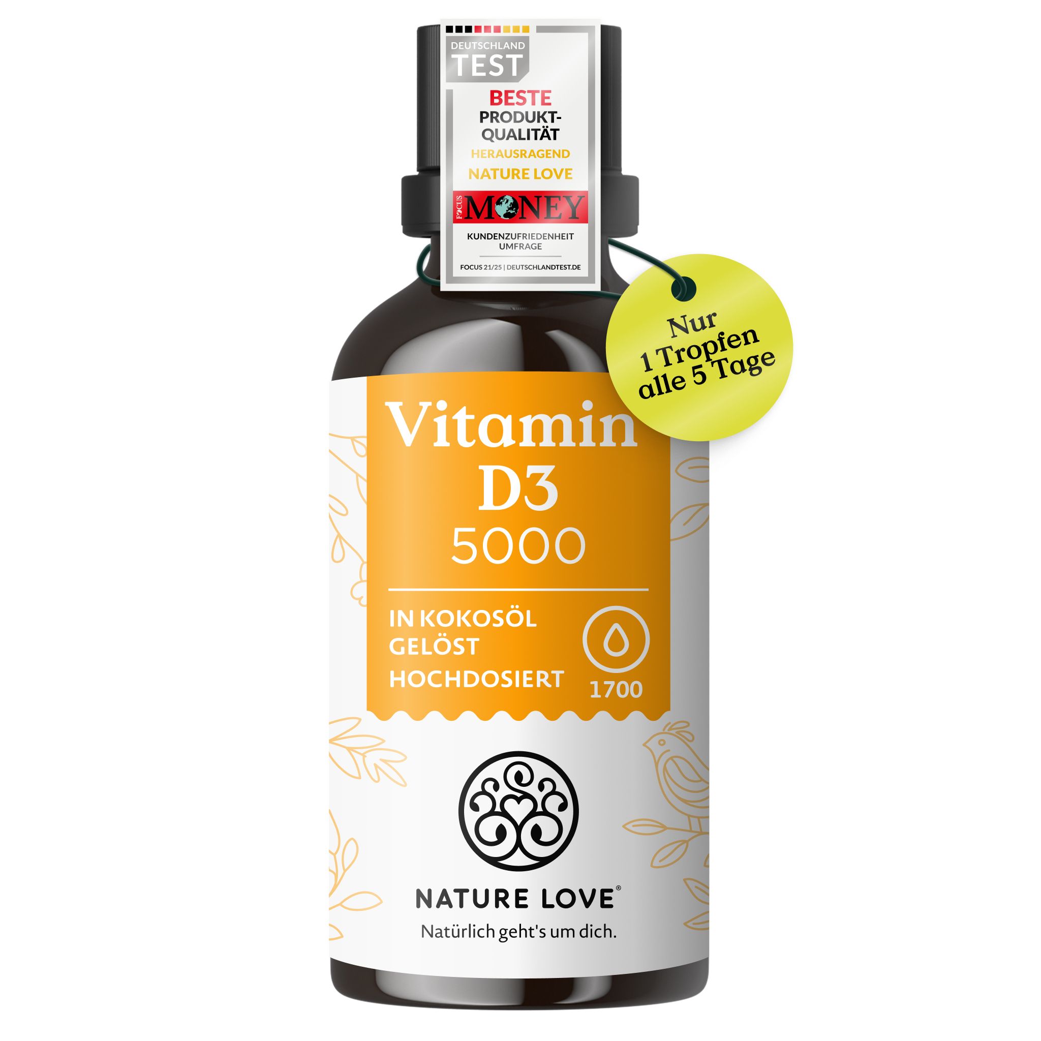 NATURE LOVE® Vitamina D3 5000 I.E.