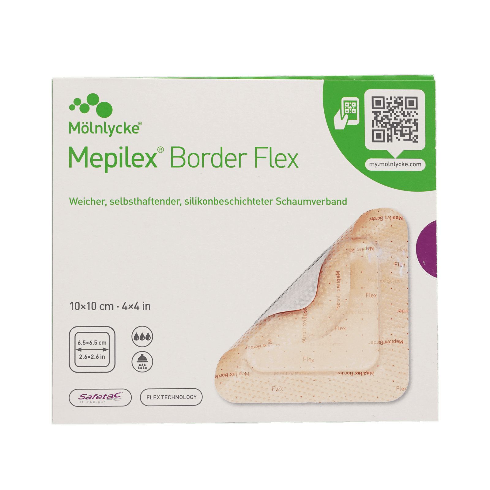 Mepilex Border Flex Schaumverb.haft.10x10 cm 10 St Verband