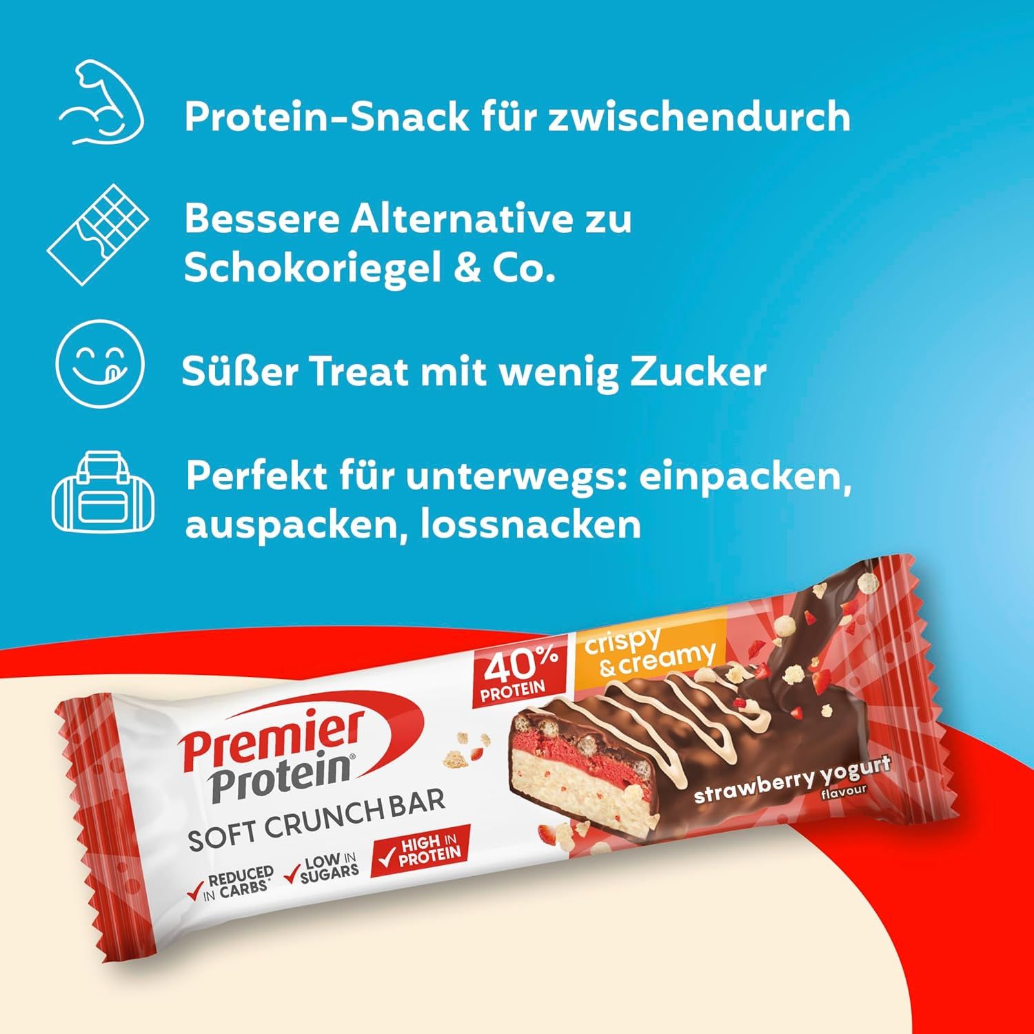 PREMIER PROTEIN Soft Crunch Bar 40%
