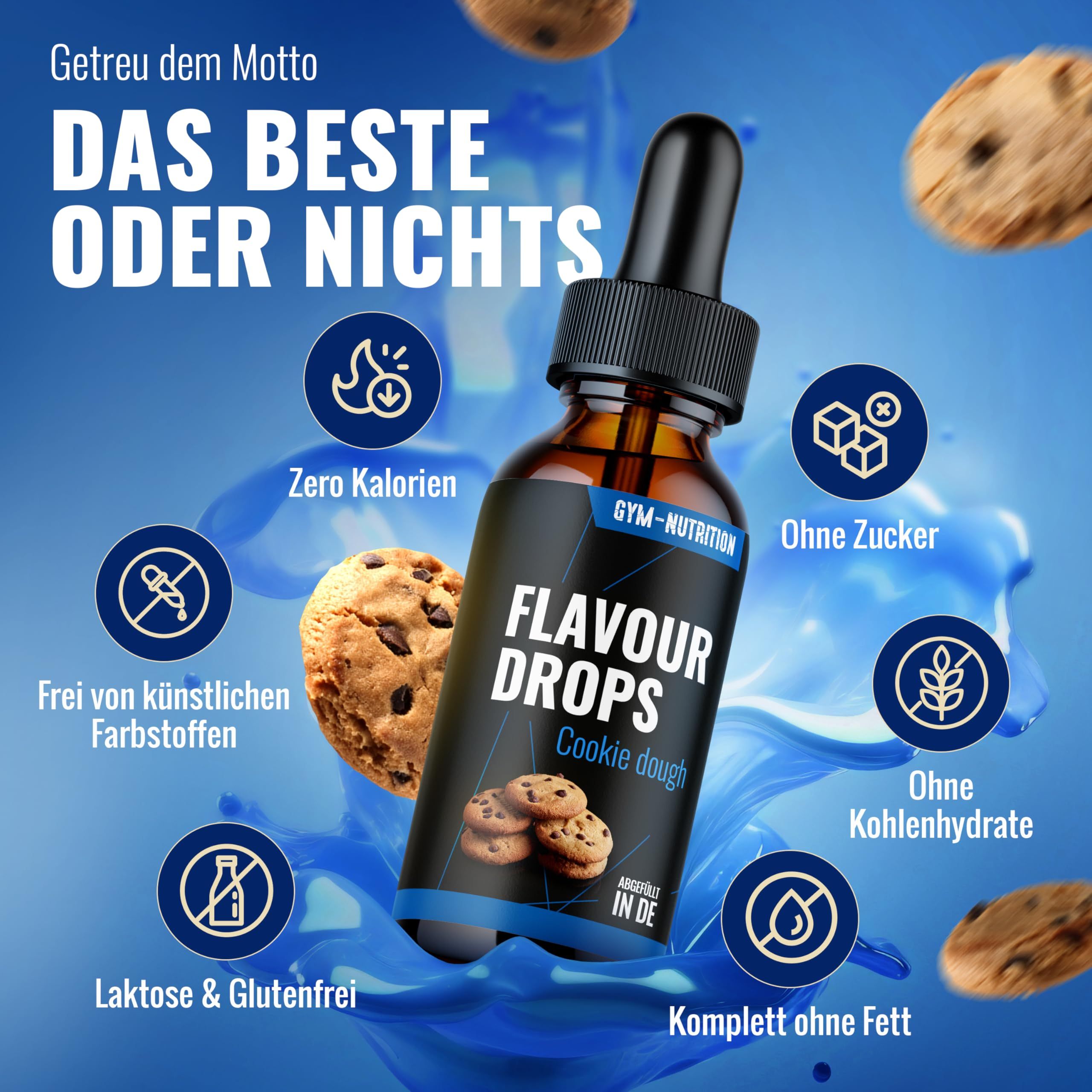 Gym Nutrition Flavour Drops Zuckerfrei Cookie Dough