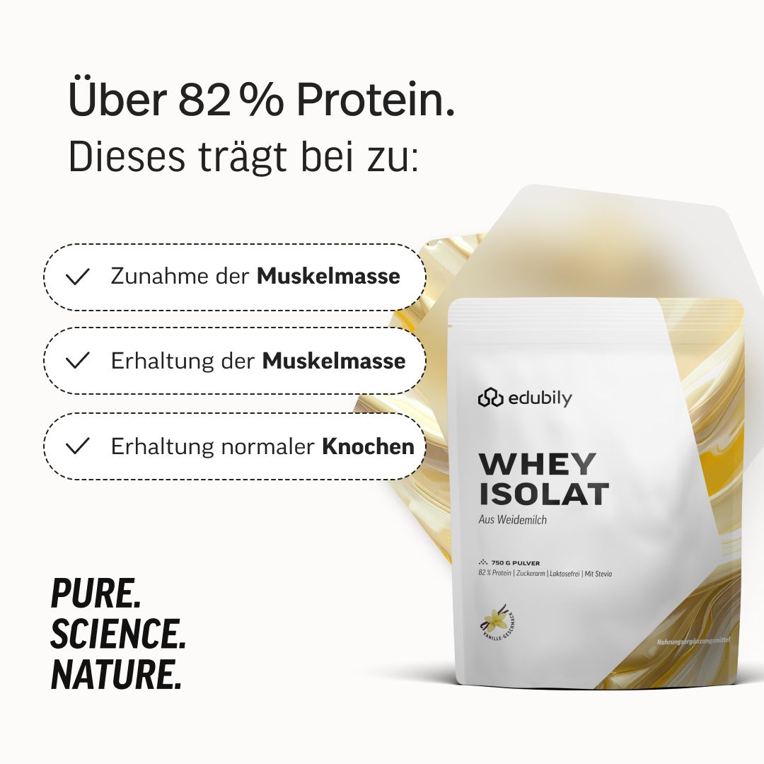 edubily® Whey Protein Isolat aus irischer Weidehaltung Vanille