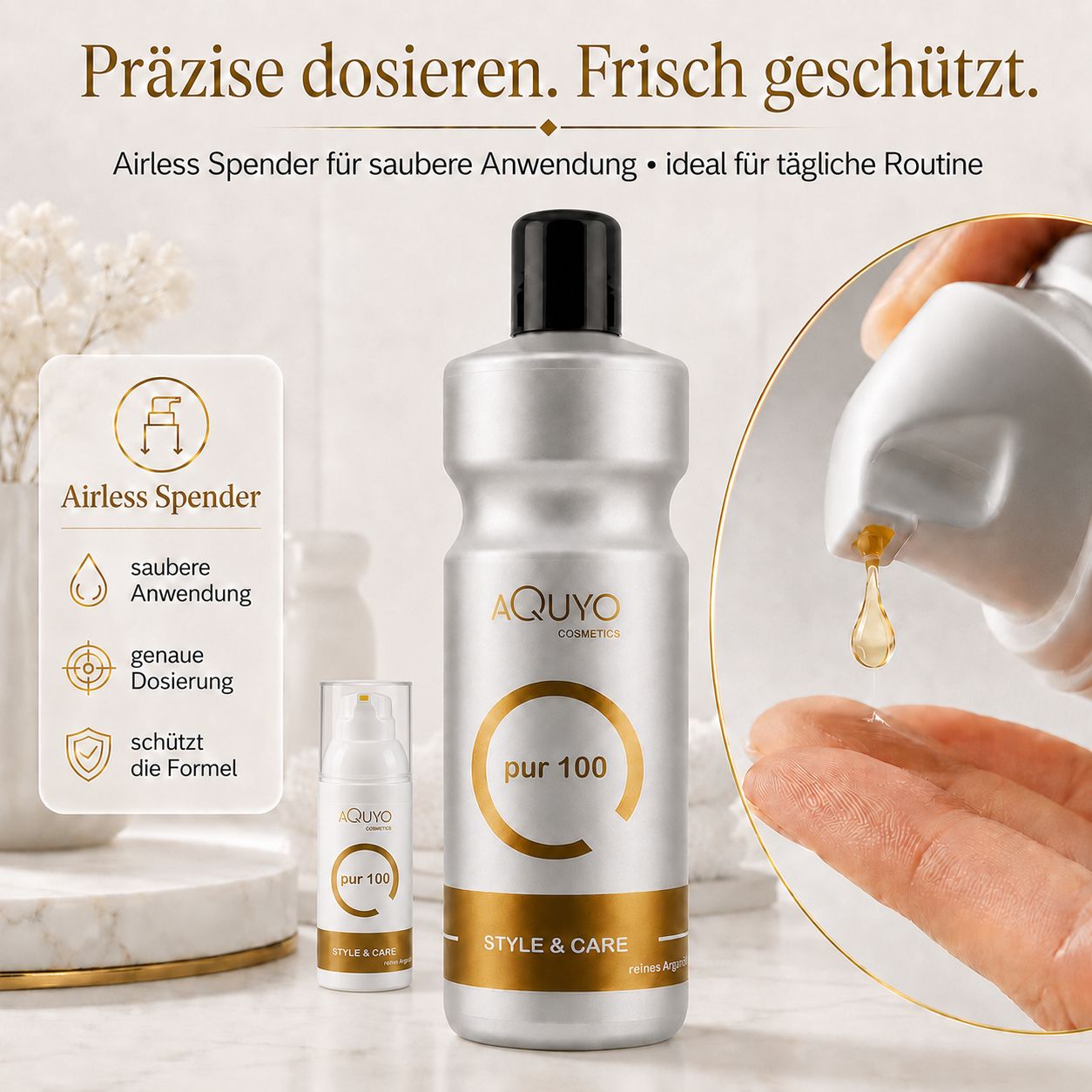 Reines Arganöl für Gesicht Haare Nägel Körper Bartpflege ohne Silikone vegan