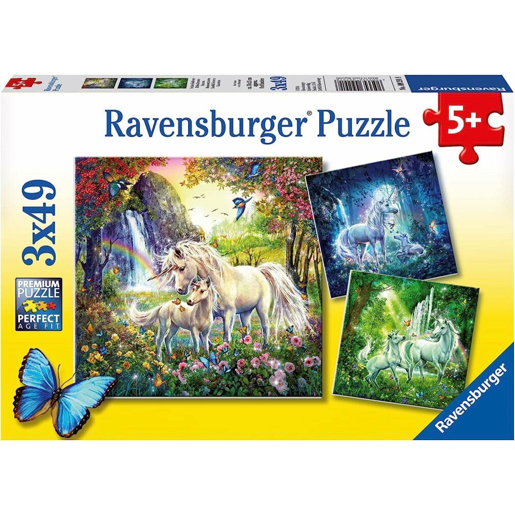ravensburger Puzzle Schöne Einhörner 3x49 Teile