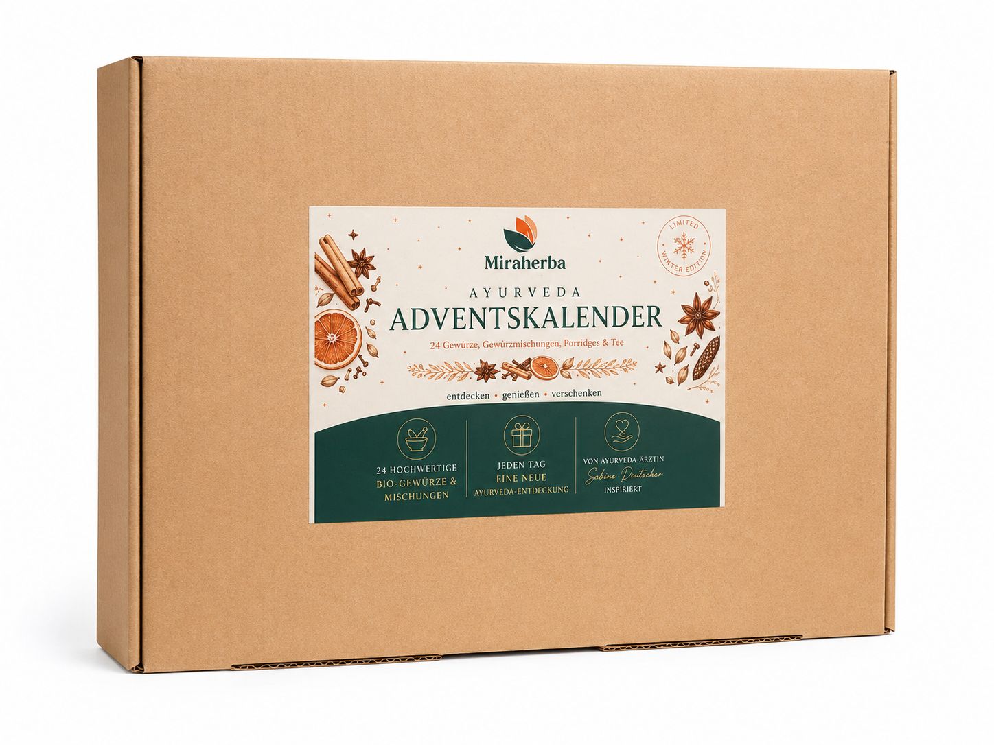 Miraherba - Ayurveda Adventskalender, 24 Tage voller Genuss und Inspiration 1 St