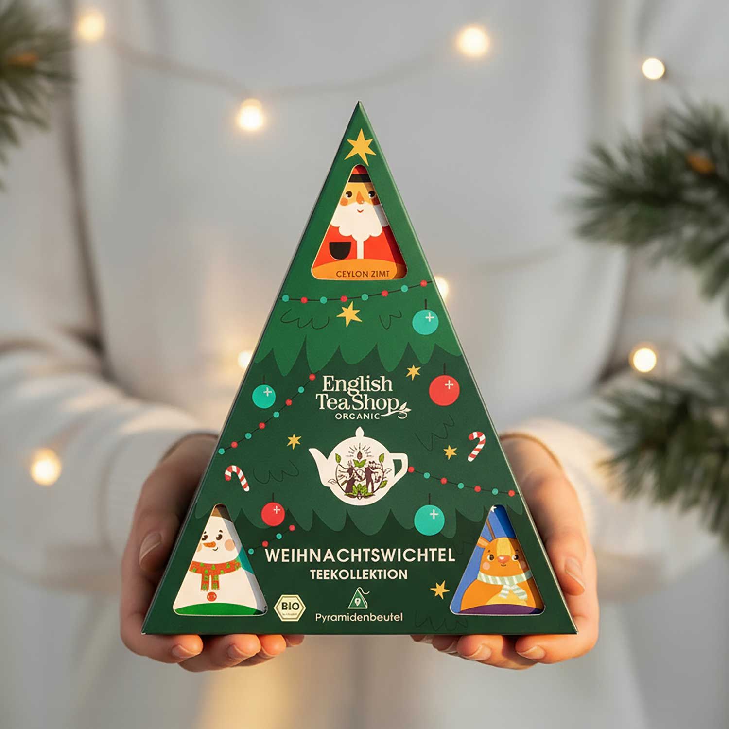 ETS - Tee Geschenk mit 9 Weihnachtswichtel bio