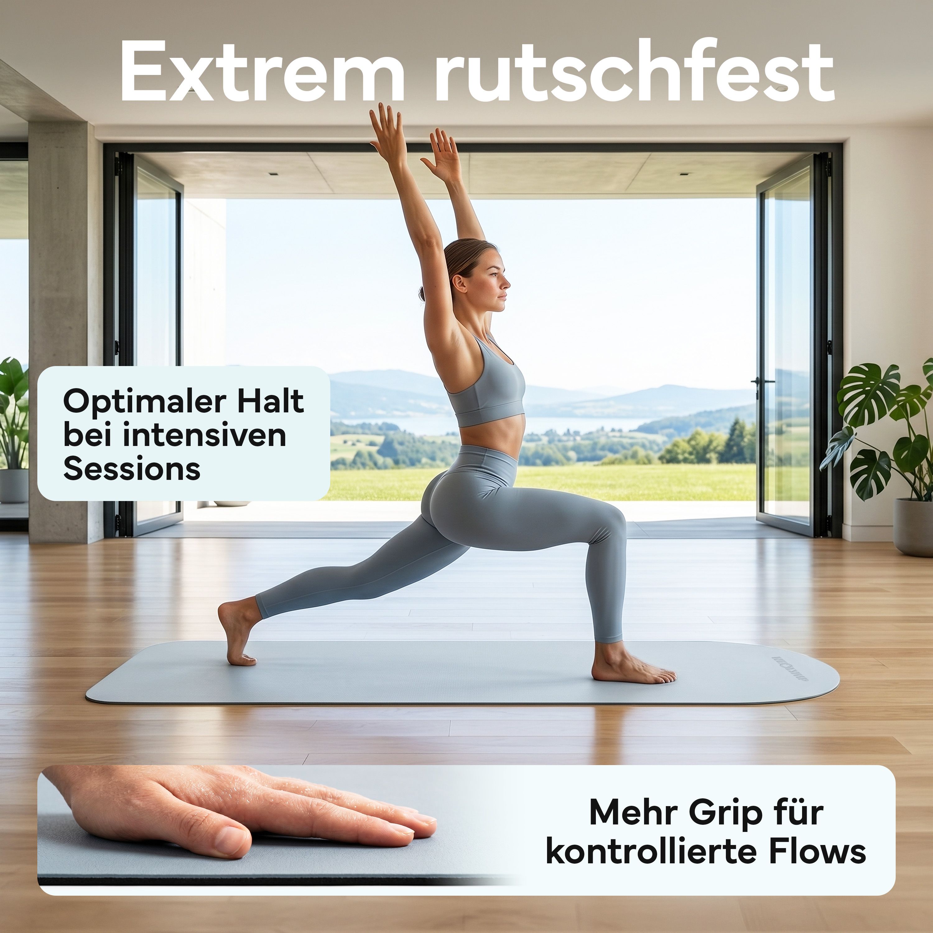 NEOLYMP Pilates-Yogamatte rutschfest