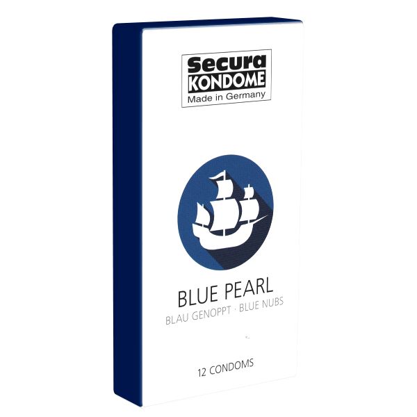 Secura *Blue Pearl* blaue, genoppte Kondome