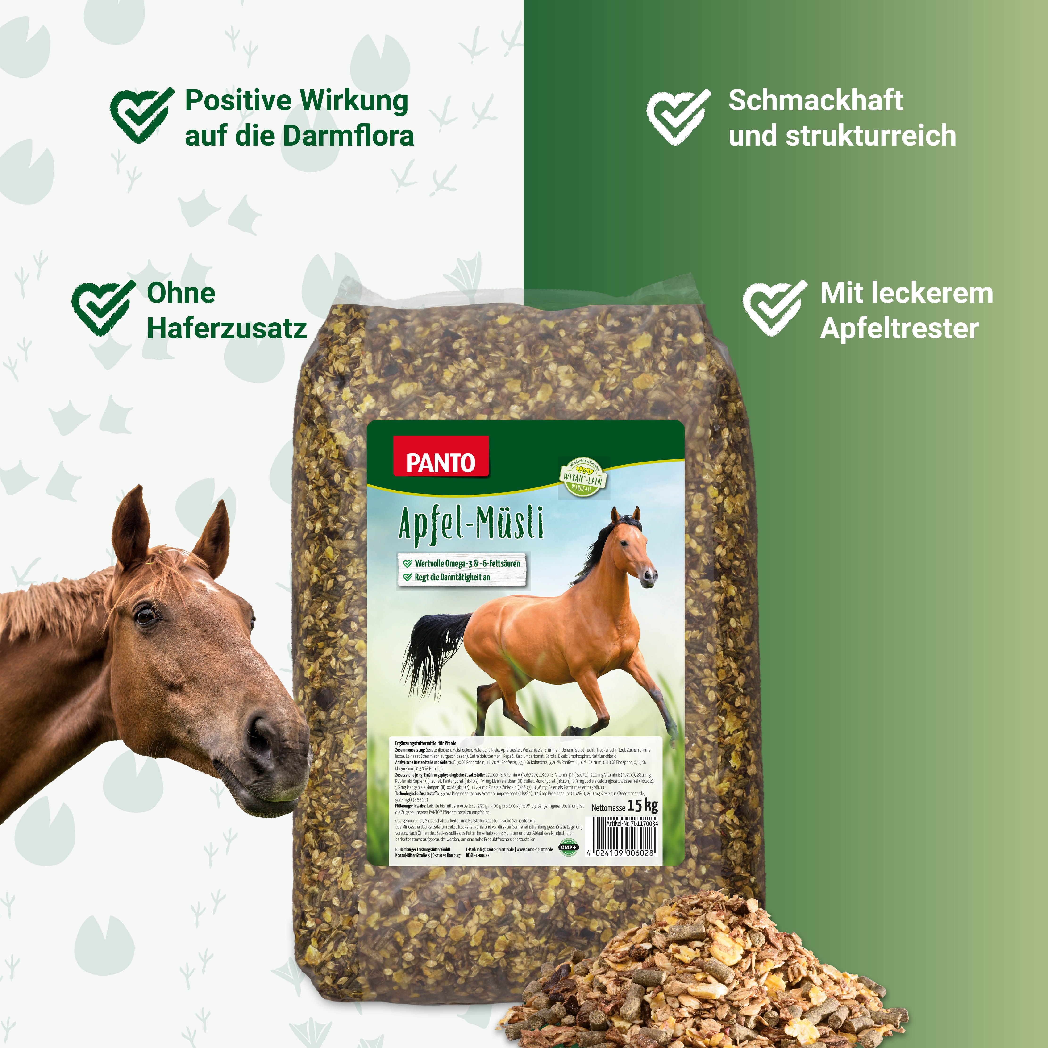 PANTO Apfelmüsli mit Wisan®-Lein 15kg