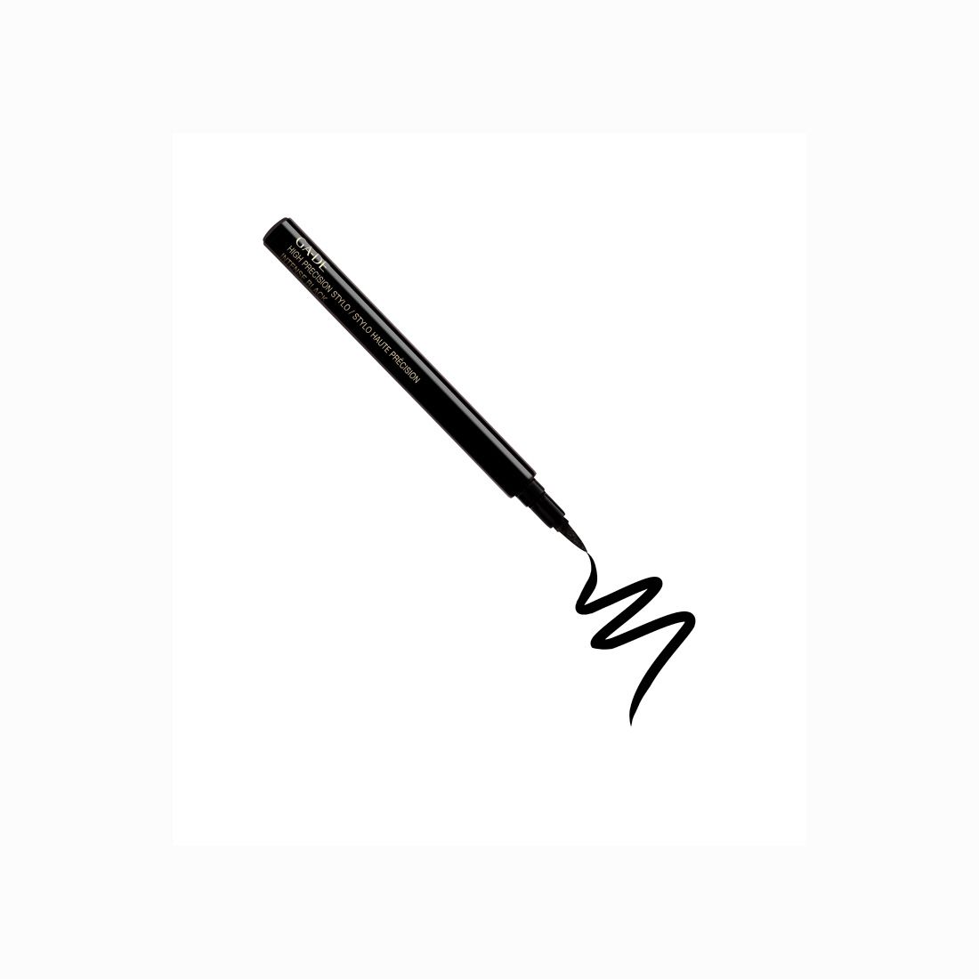 Schwarzer Eyeliner-Stift mit schwarzer Linie. Aufschrift: Ga-De High Precision Stylo.