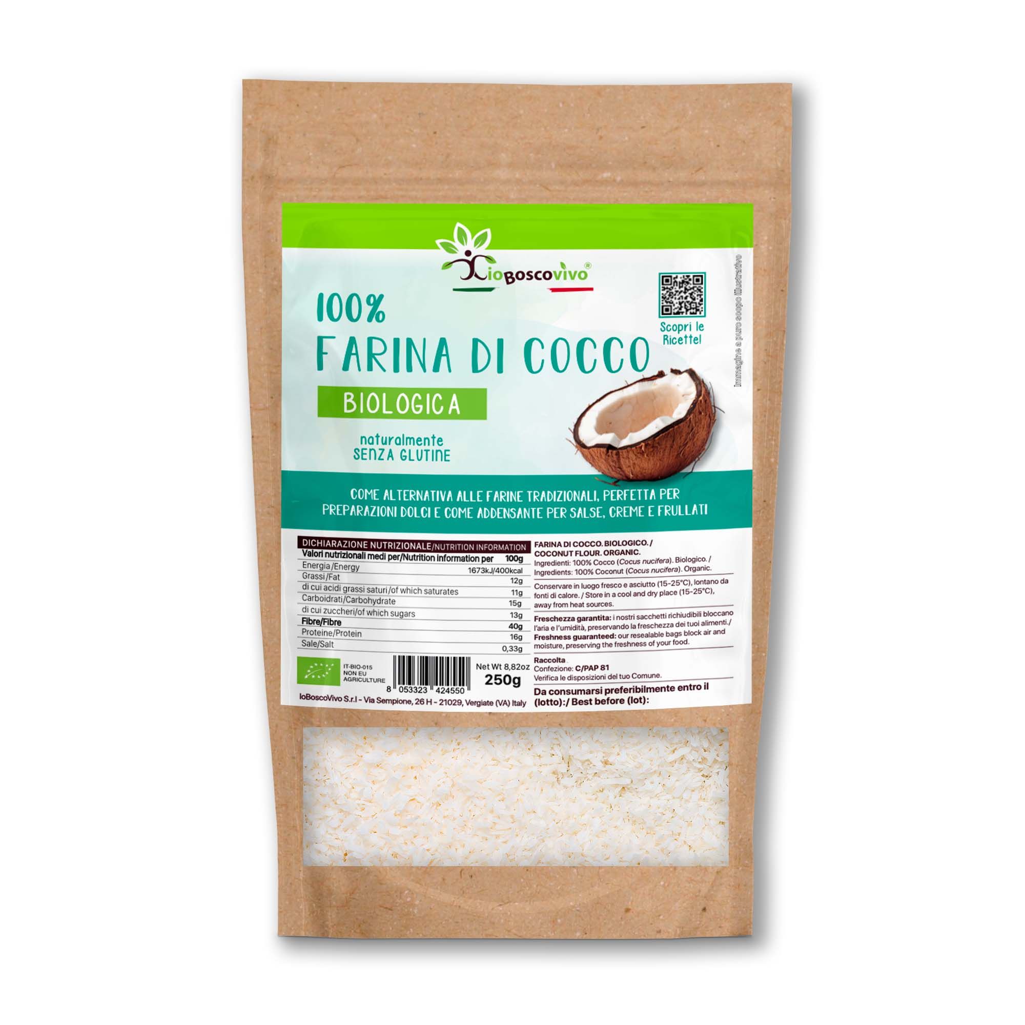 IoBoscoVivo Farina di cocco senza glutine biologica
