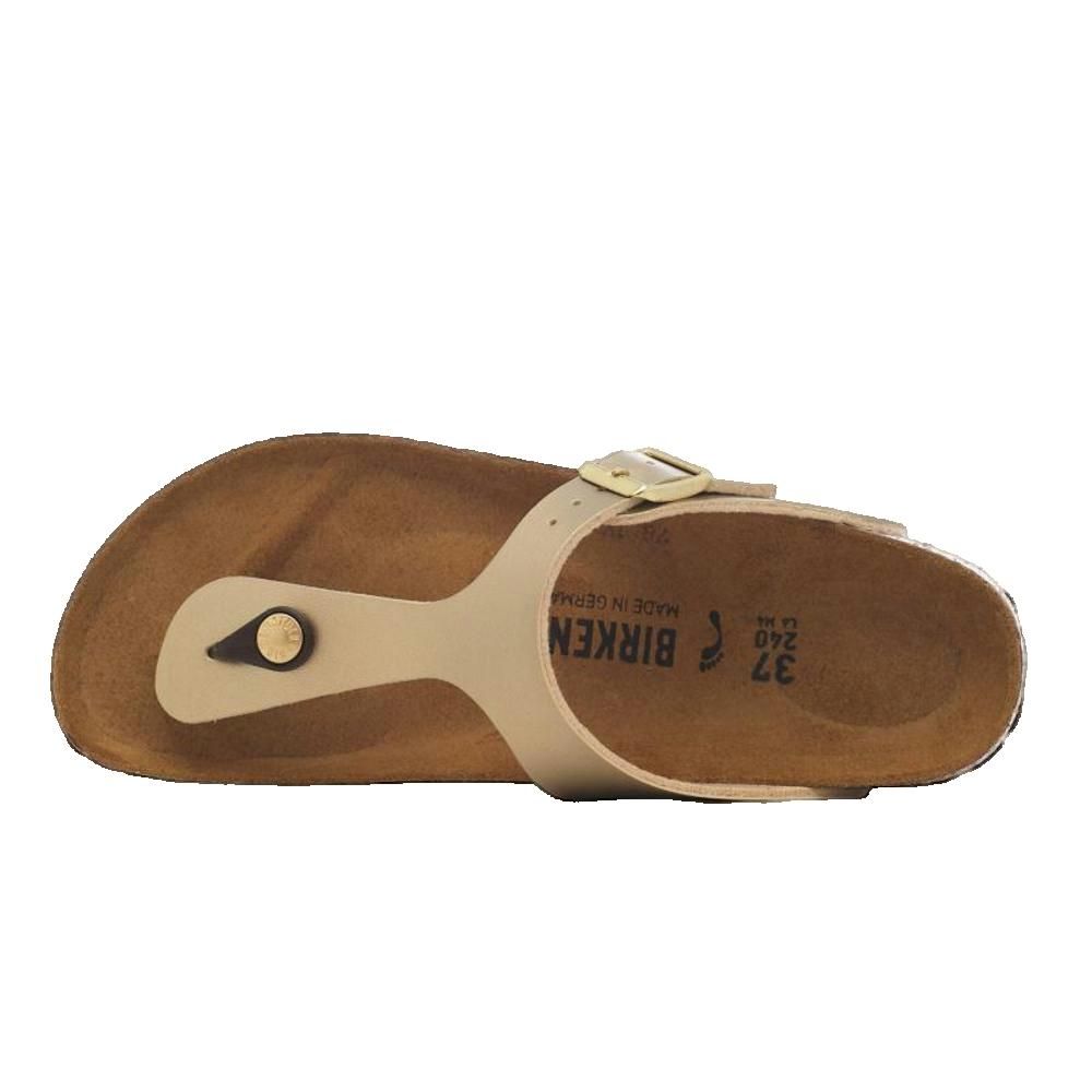 Sandalo beige con plantare in sughero. Marchio Birkenstock. Taglia 37.