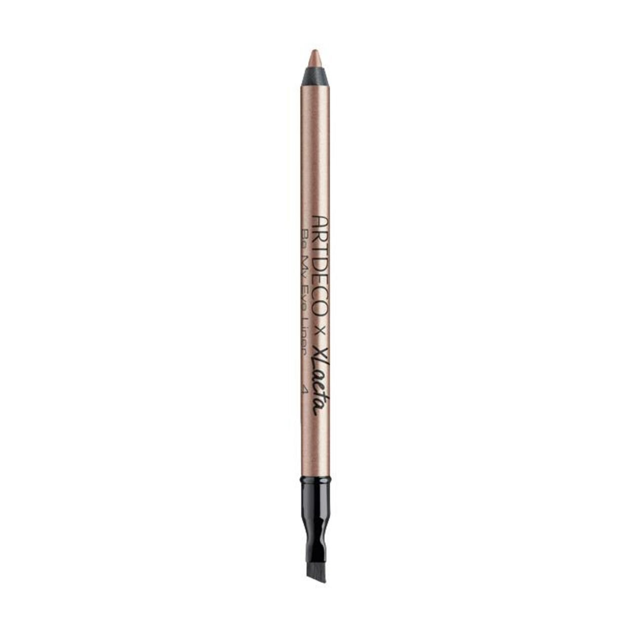 Artdeco Be My Eye Liner. Goldfarbener Stift mit schwarzer Spitze und Schriftzug. Schräge Spitze.