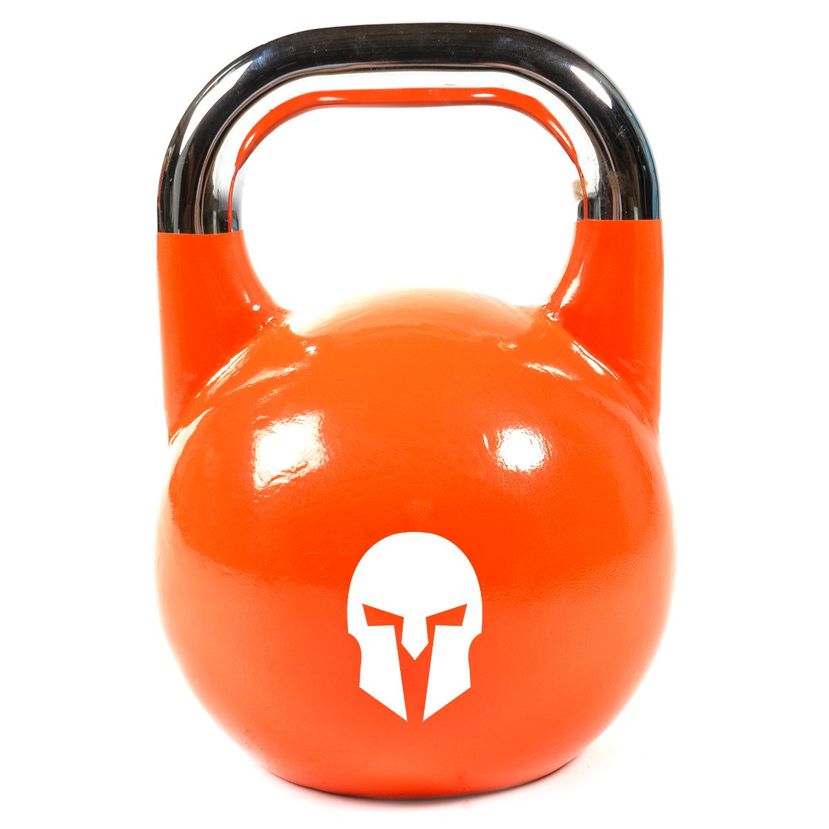Wettkampf-Kettlebell aus Gusseisen mit aufgemaltem Logo