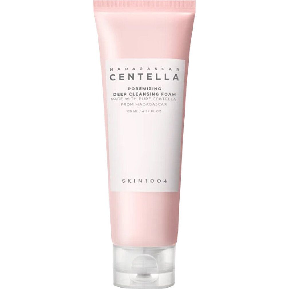 Rosa Tube mit weißem Etikett, SKIN1004 Madagascar Centella Poremizing Deep Cleansing Foam.
