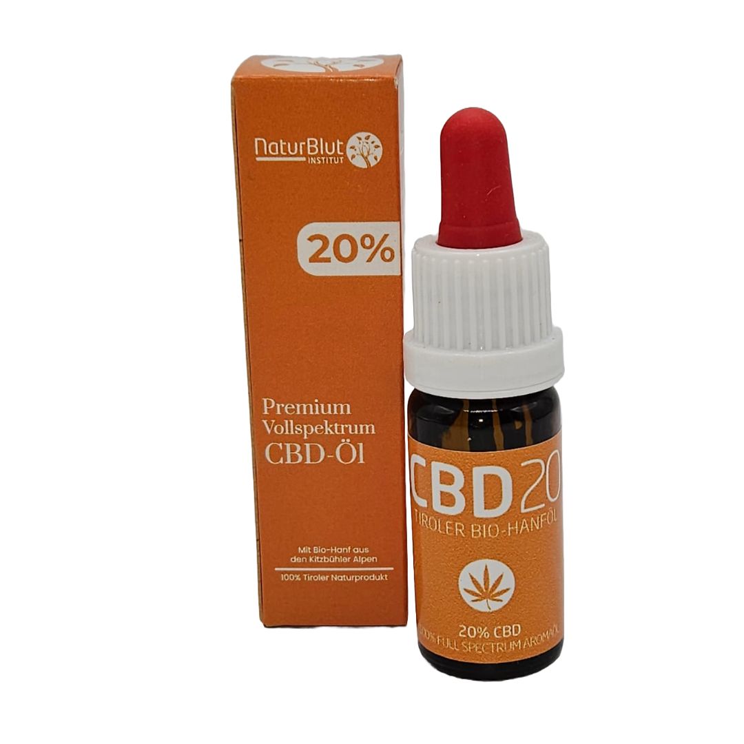 NaturBlut Premium BIO CBD Öl 20% - Mit Hanf aus den Kitzbüheler Alpen