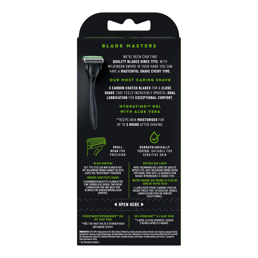 Wilkinson Sword Intuition Complete Care Damenrasierer mit 5 Klingen und Hyaluronsäure.