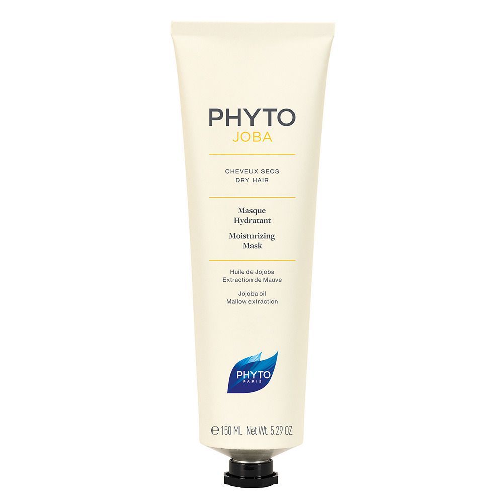 Creme-Tube mit Produktnamen PHYTOJOBA. Text: Masque Hydratant, Moisturizing Mask. Unten: 150 ml.