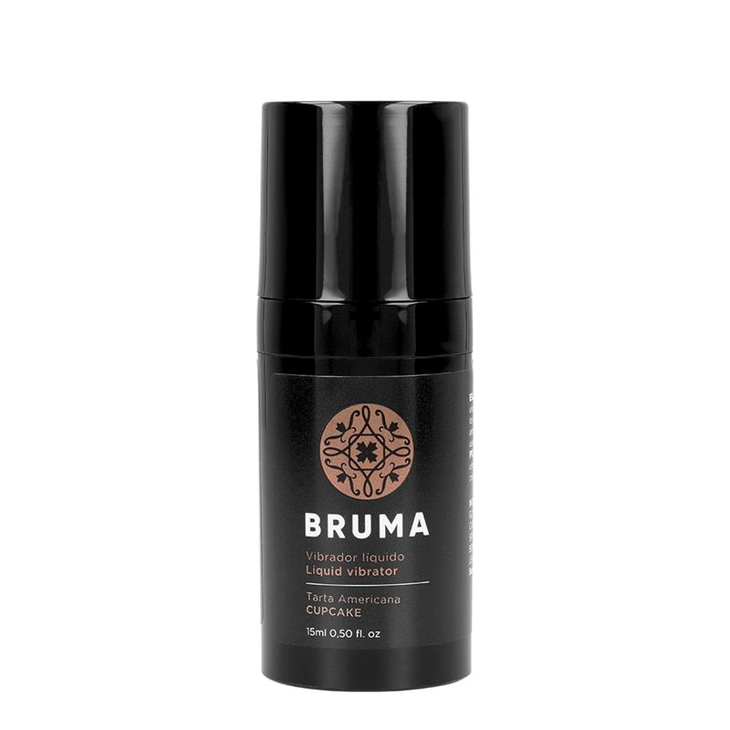 Schwarzer Behälter mit Pumpe, Bruma Liquid Vibrator Cupcake, 15ml.