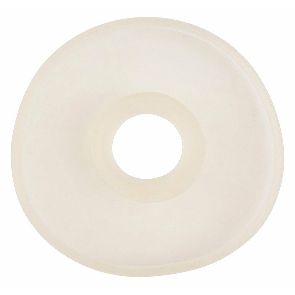 Weißliche Powermanschette mit zentraler Öffnung. Runde Form.