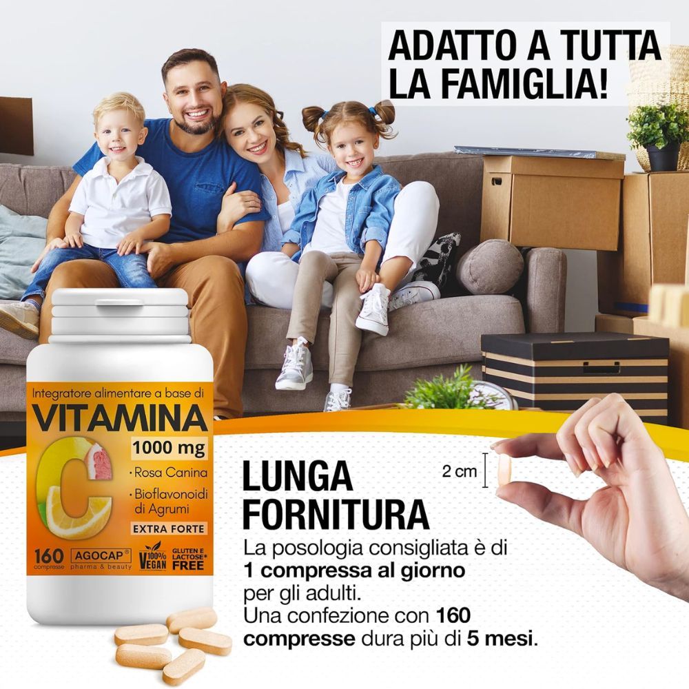 agocap - Vitamin C 500mg mit Bioflavonoiden aus Zitrusfrüchten und Hagebutten