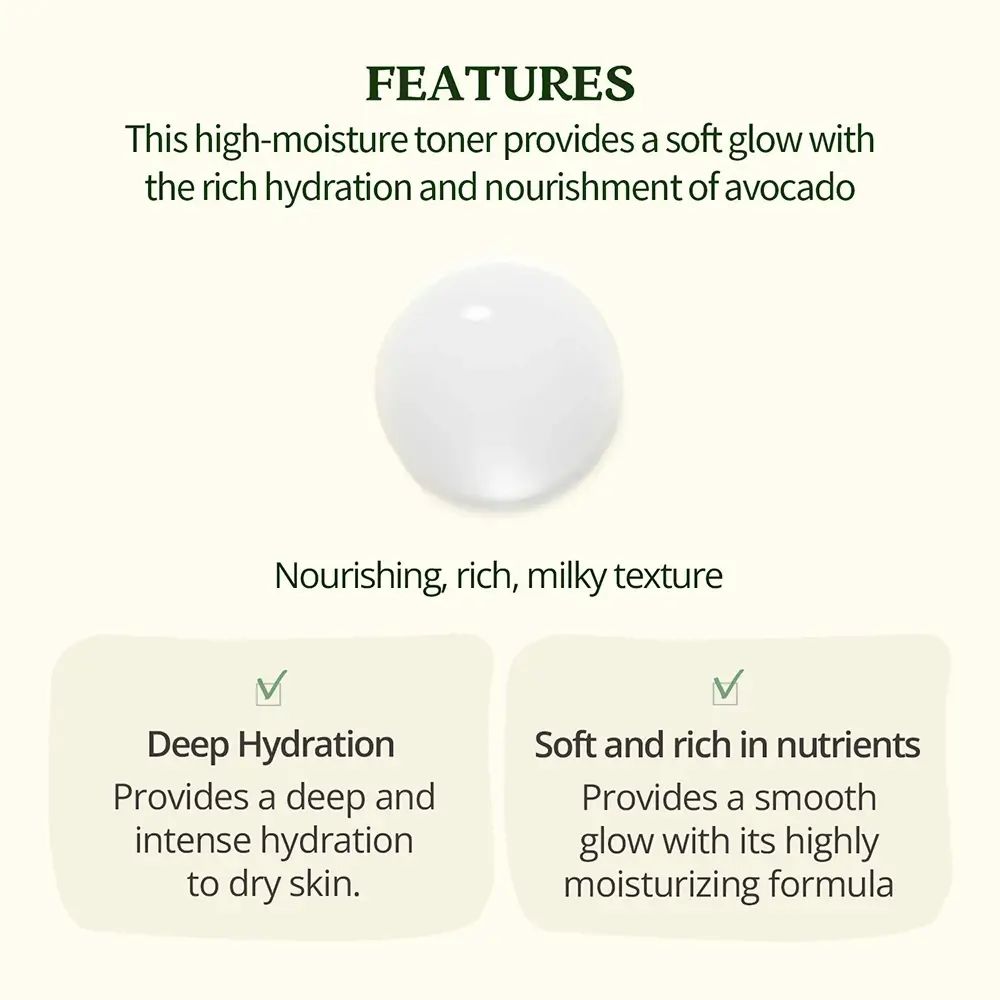 SKINFOOD Avocado Rich Face Toner – Feuchtigkeitsspendender Toner mit Avocadoöl