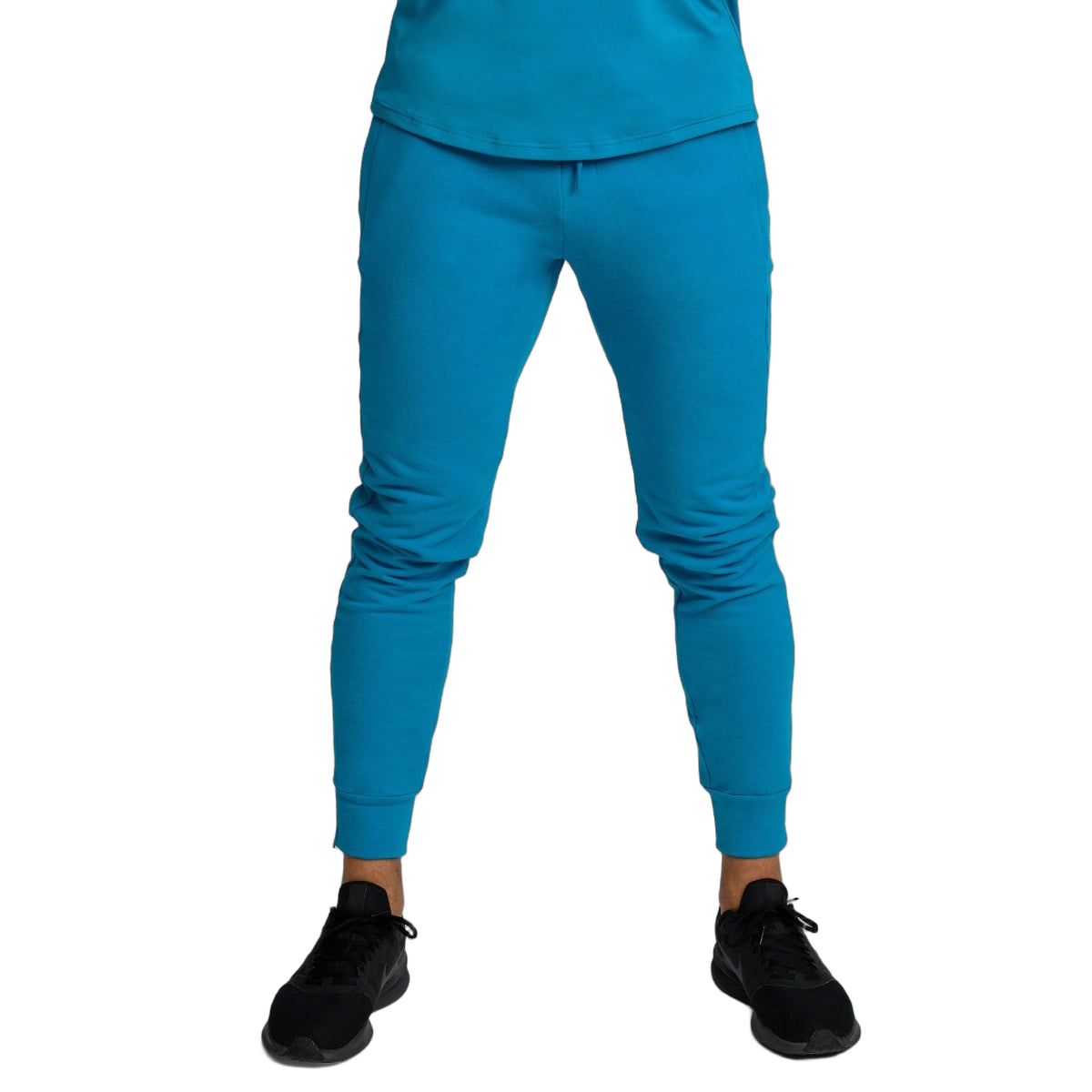 GymBeam Jogginghose für Männer mit Slim-Passform und Reißverschlusstaschen in Aquamarine 1 St