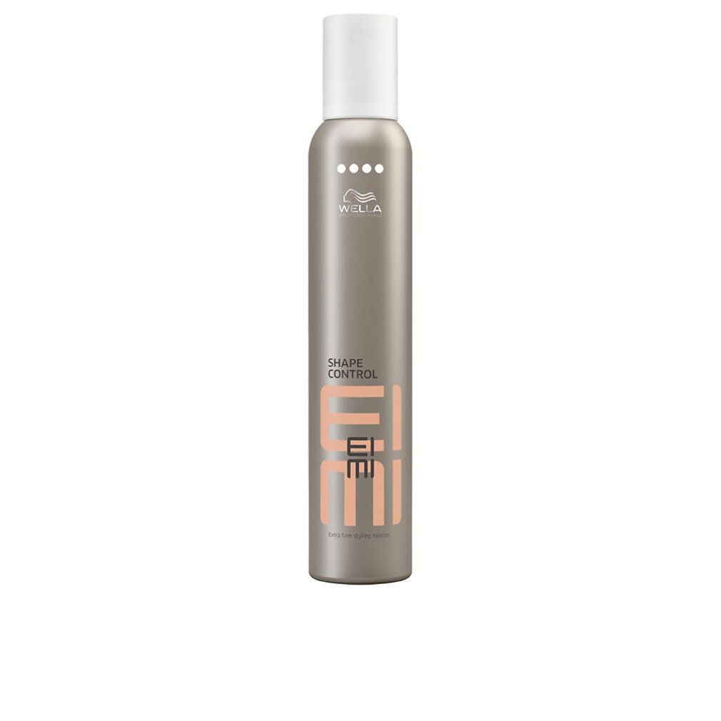 Graue Sprühflasche mit weißem Deckel. Aufschrift: EIMI Shape Control. Marke: Wella.