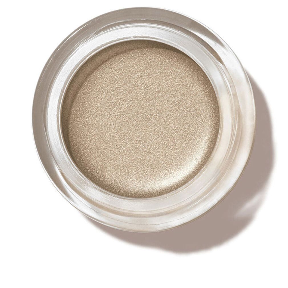 Runder Lidschatten-Tiegel, cremefarben. Sichtbare Aufschrift: Revlon Colorstay Crème Eye Shadow.