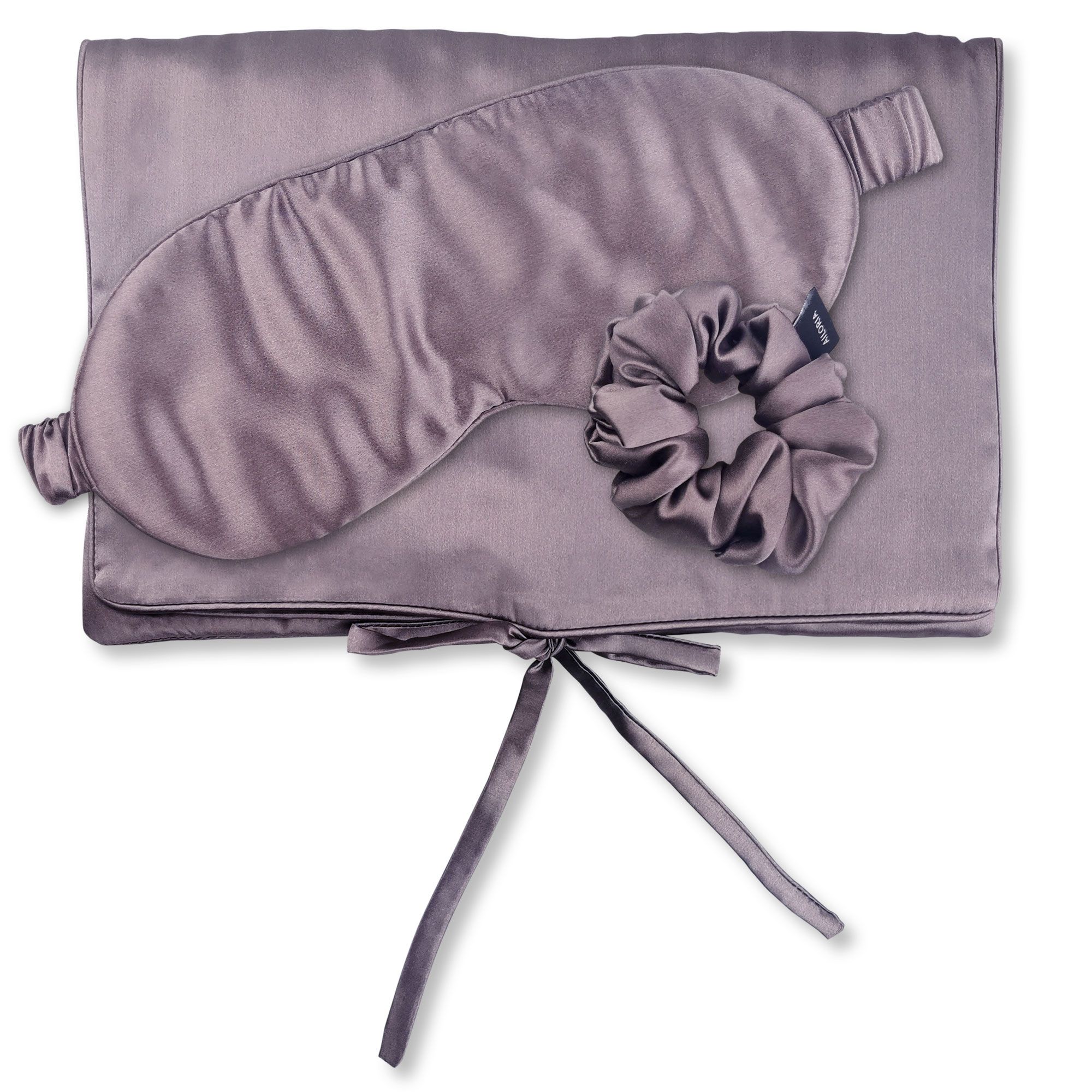 TRAVEL SET BEAUTY M AILORIA, borsa di seta maschera e scrunchie M