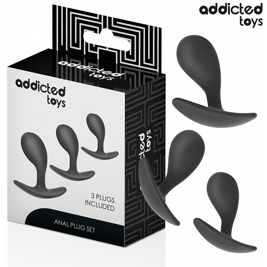 Addicted Toys - Geschwungener Analplug Silikon Set