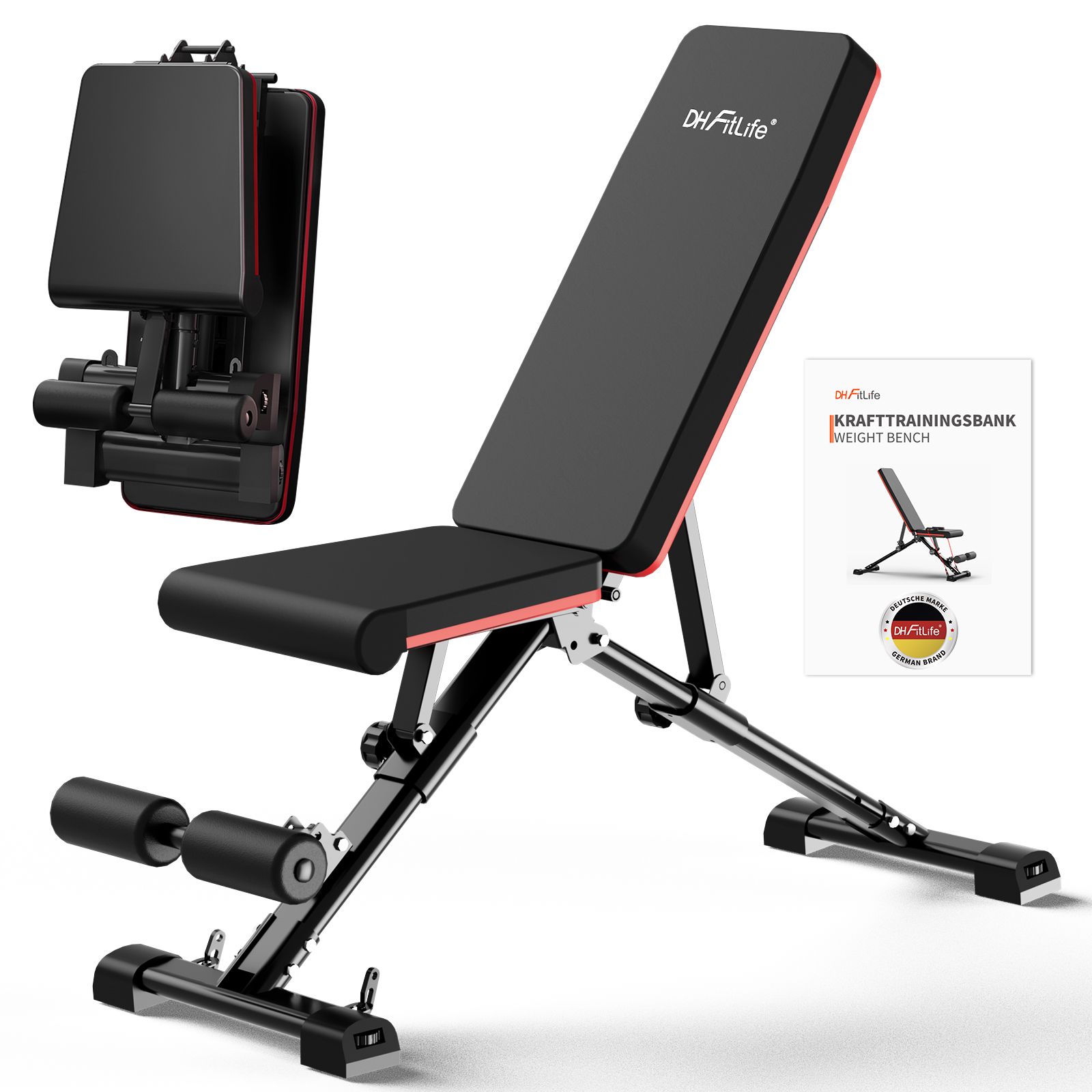 DH FitLife klappbar multifunktional Hantelbank