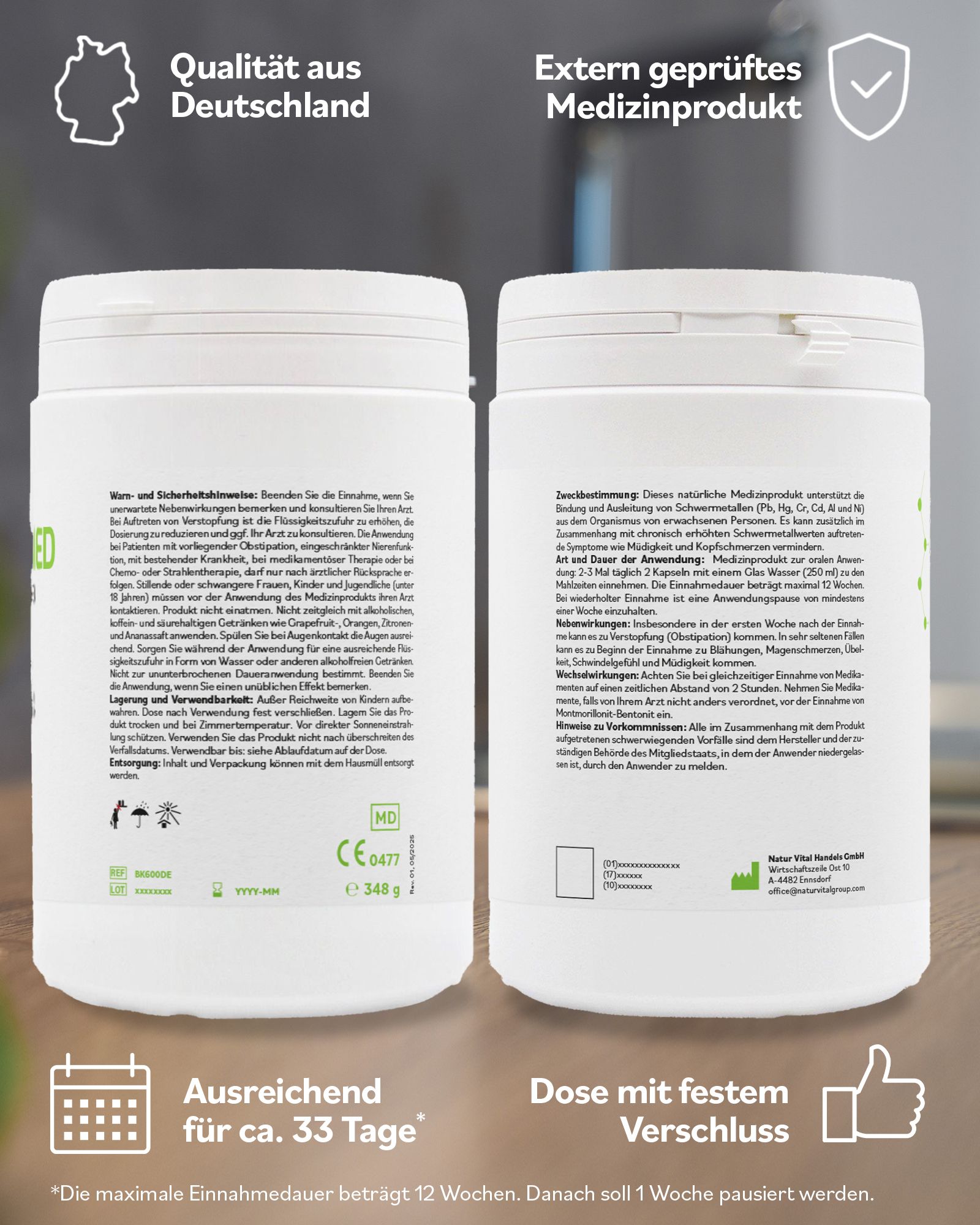 Bentonit MED Detox Kapseln