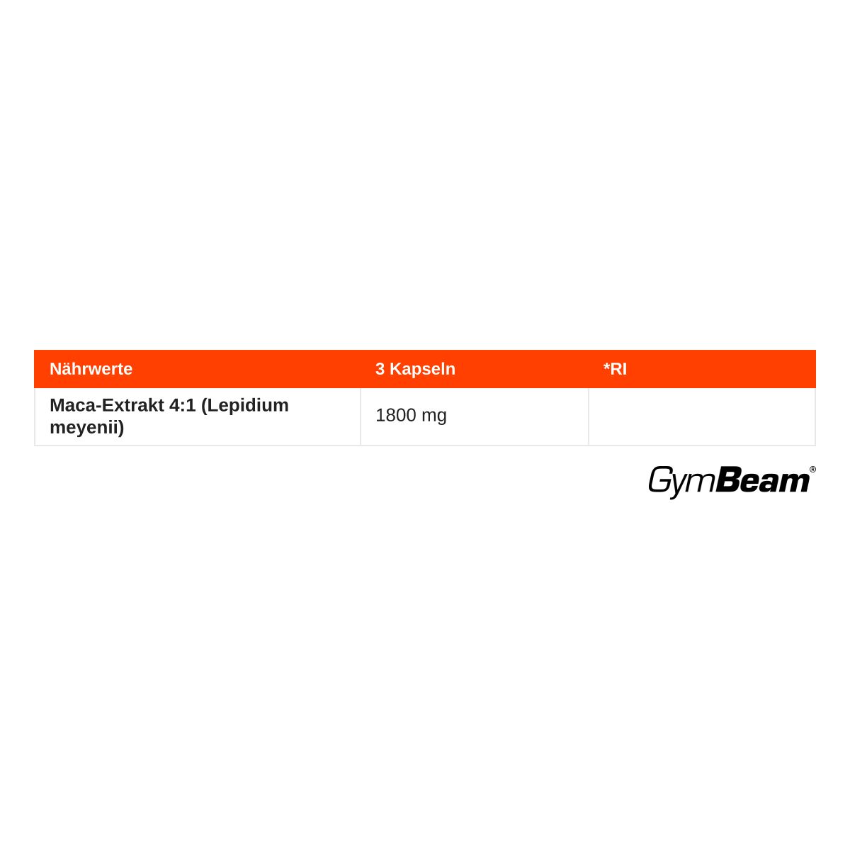 GymBeam Schwarzes Maca 4:1 Extrakt Kapseln