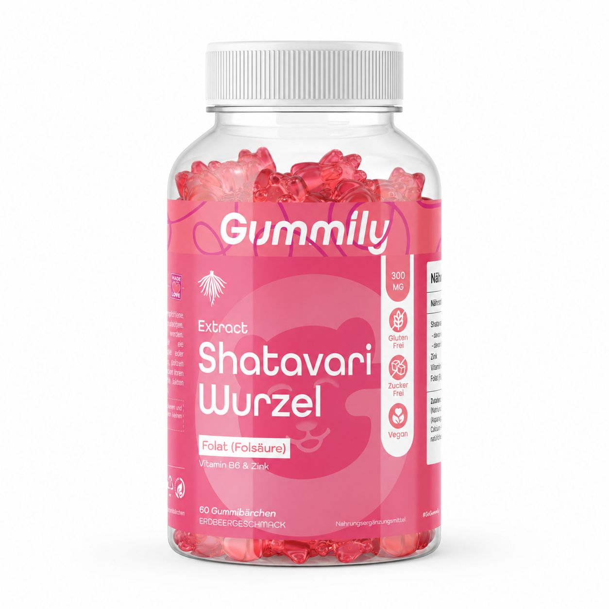 Gummily® Shatavari mit Folsäure, Zink & Vitamin B6 - 60 Gummibärchen St