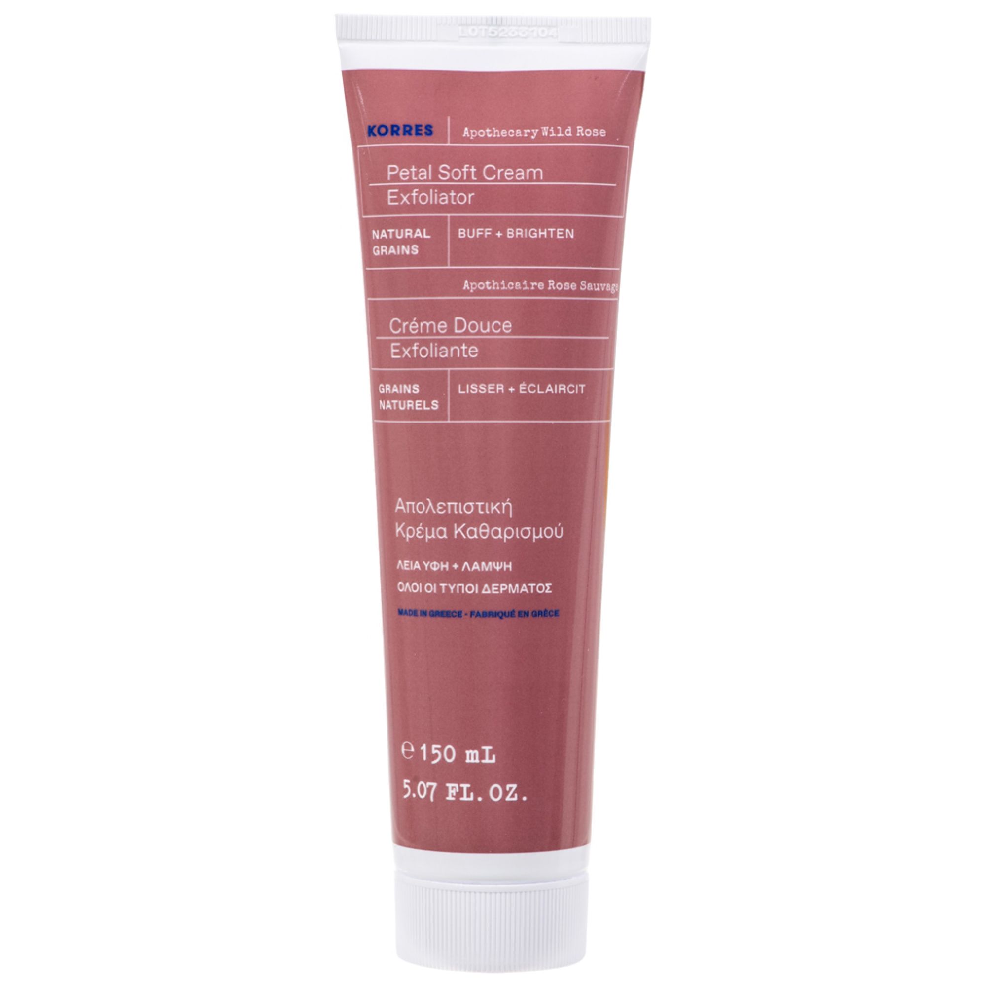 Korres Apothecary Wild Rose Peeling-Creme in 150ml Tube.