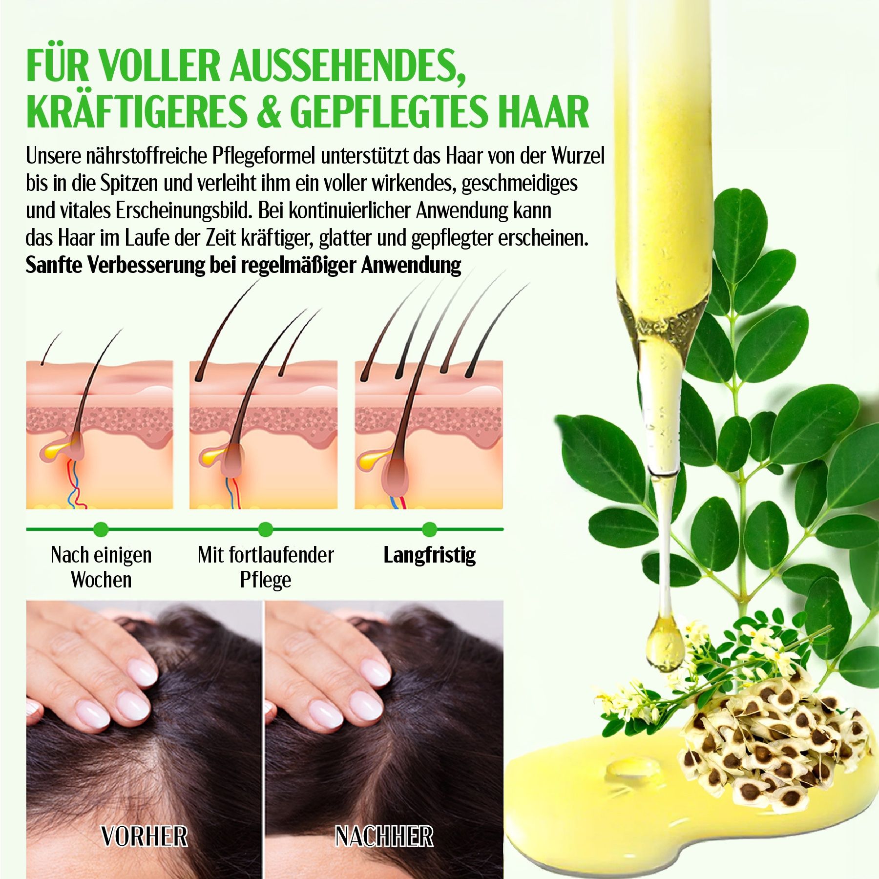 Aliver Moringa Öl Hautöl für Haare Haut Gesicht