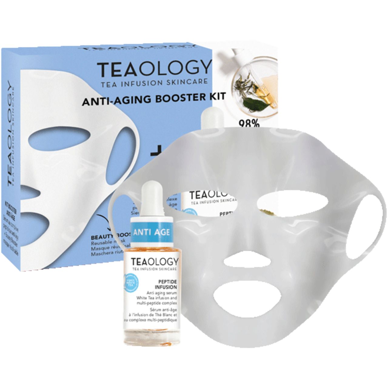 Teaology, Anti Aging Booster Set = Peptide Infusion 15ml + Beauty Booster 1 Stück
