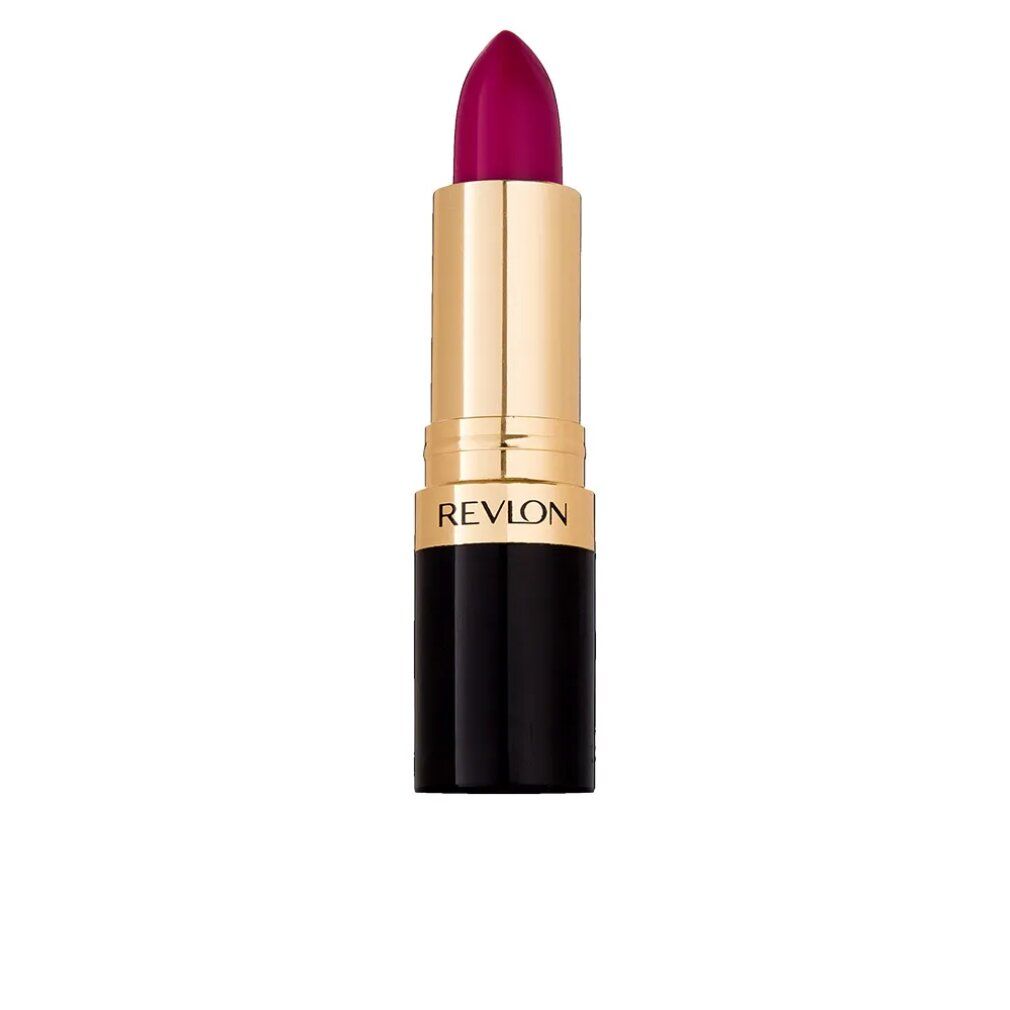 Lippenstift mit schwarzem Boden, goldener Mitte und pinkfarbener Spitze. REVON-Logo sichtbar.